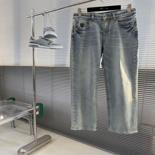 버버리 로고 허리 패치 워싱 스트레이트 데님 팬츠