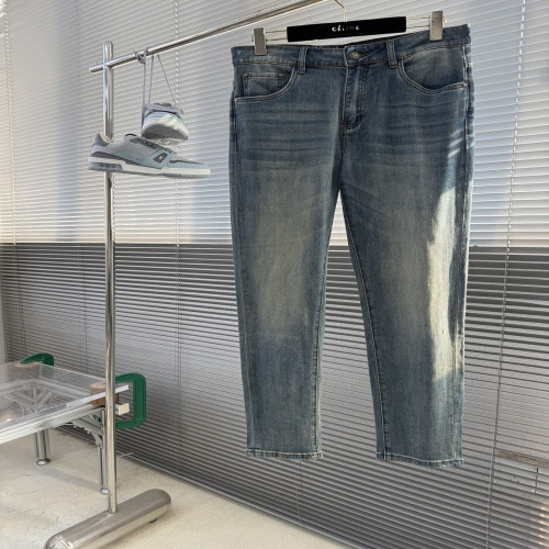 발렌티노 VLTN 프린트 워싱 데님 팬츠