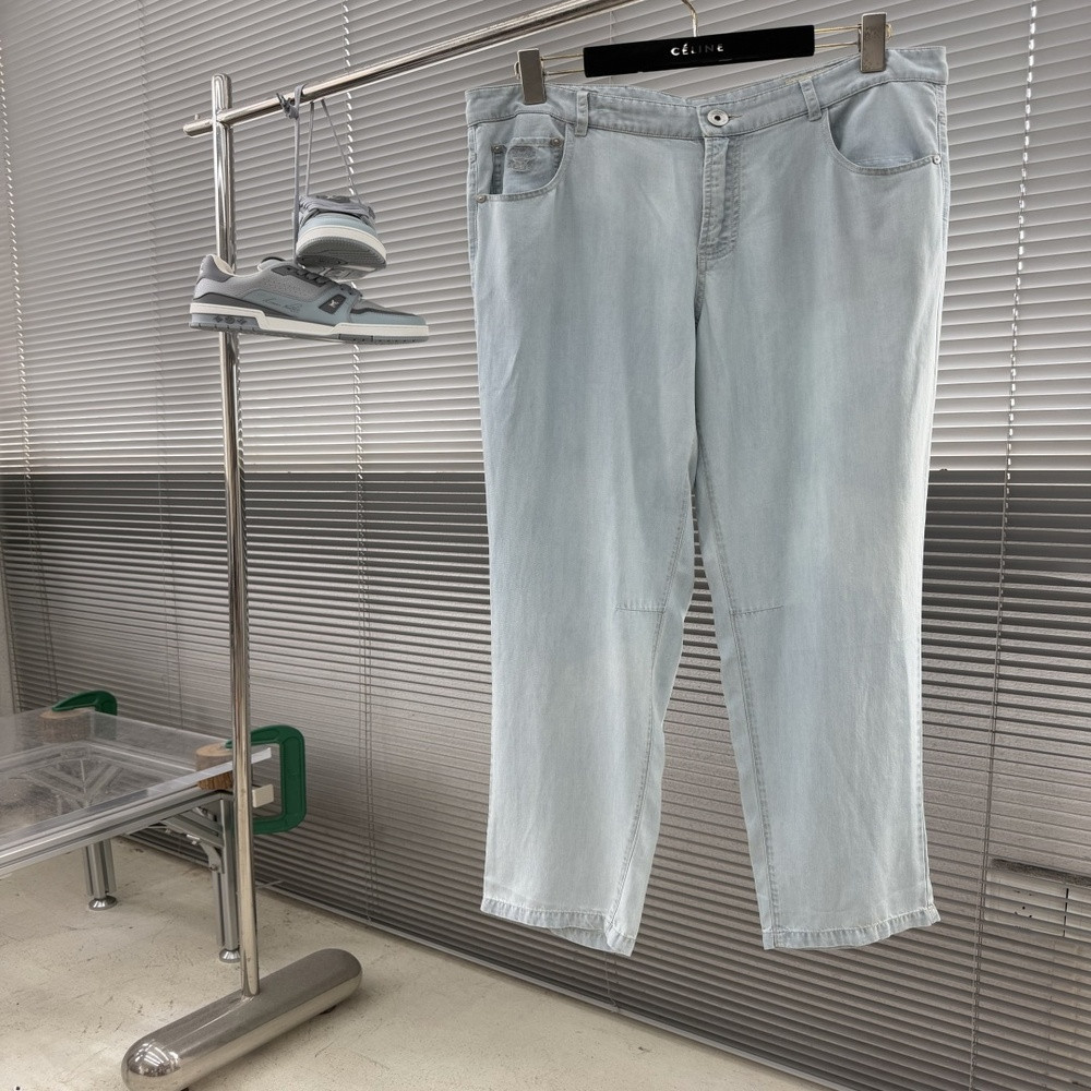 브루넬로쿠치넬리 효소 워싱 텐셀 소프트 데님 팬츠