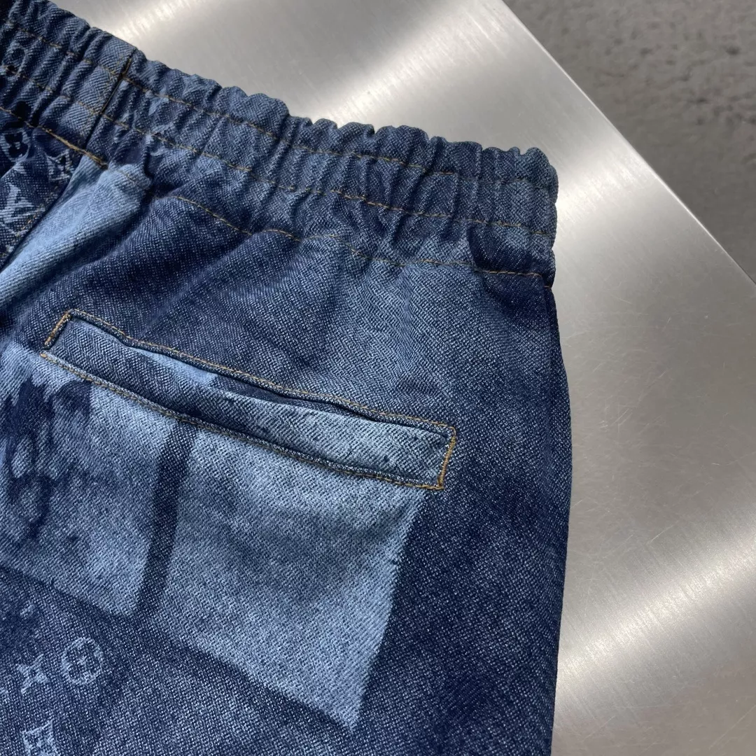 루이비통 모노그램 패치워크 드로스트링 데님 쇼츠 상세 이미지 9