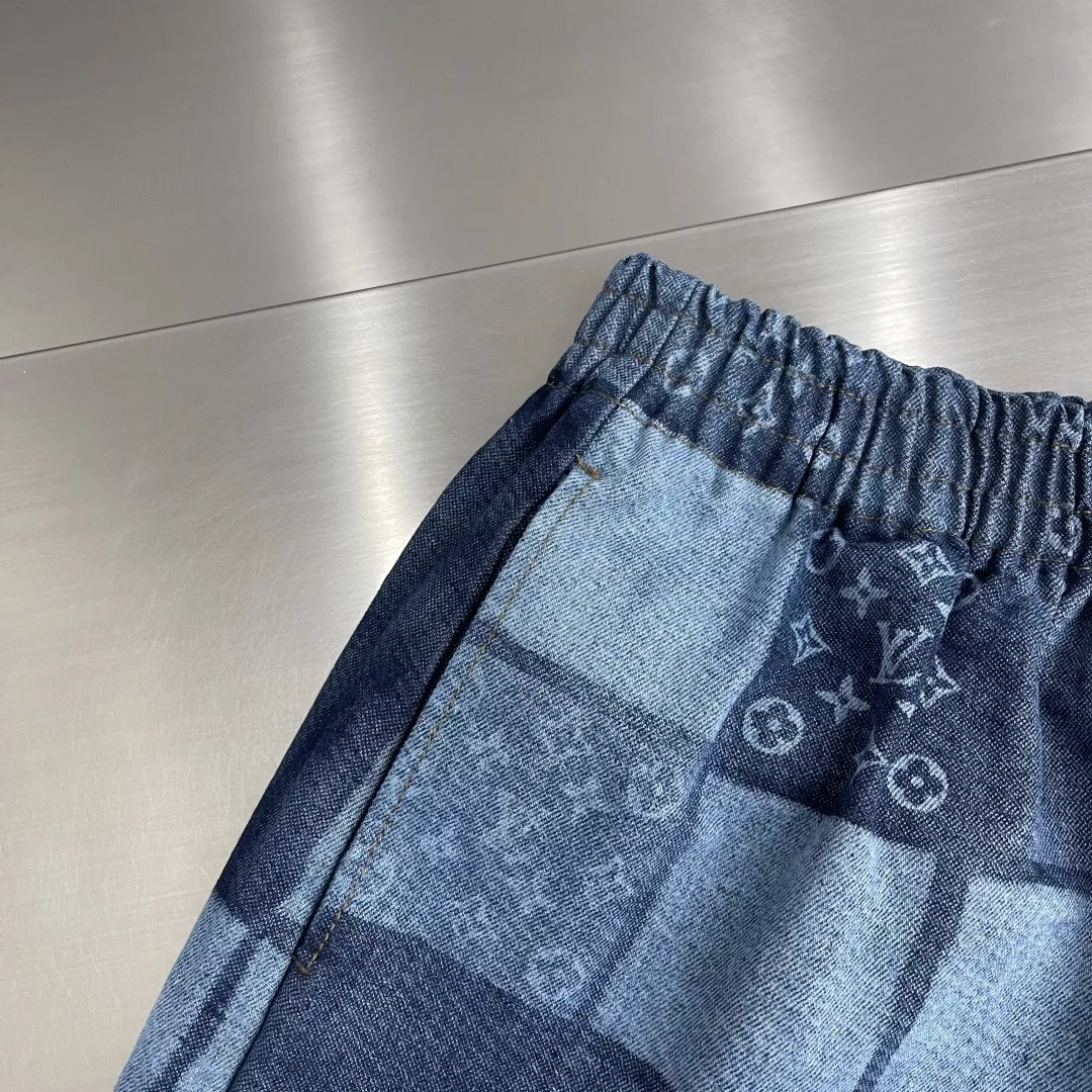 루이비통 모노그램 패치워크 드로스트링 데님 쇼츠 상세 이미지 6