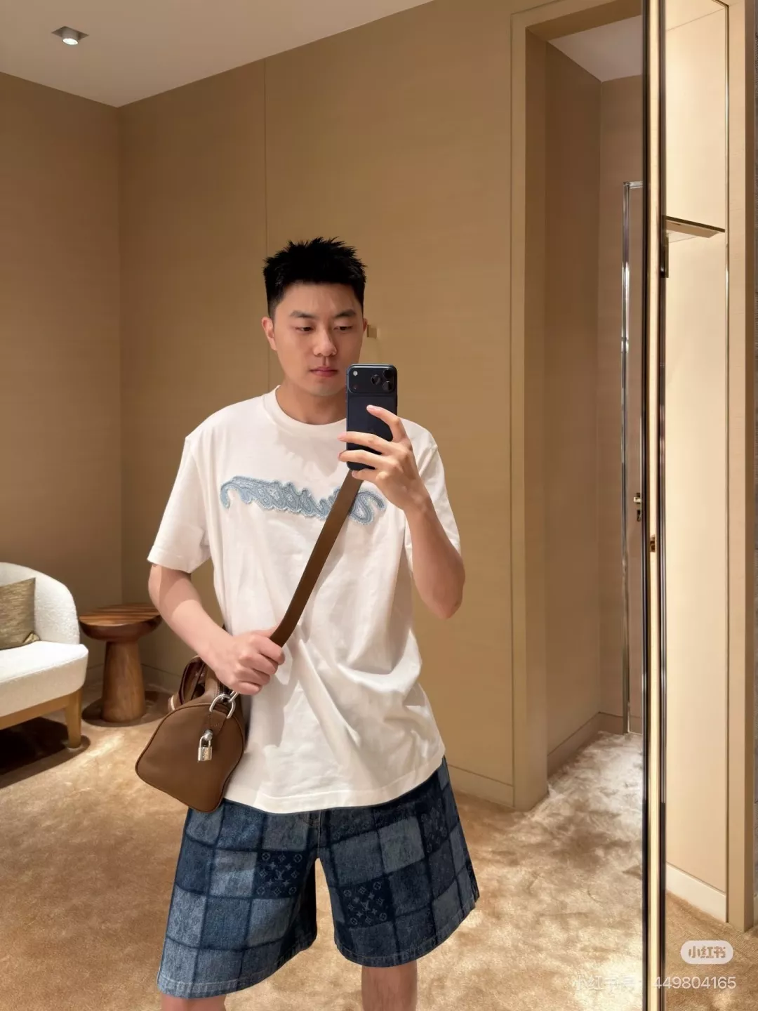 루이비통 모노그램 패치워크 드로스트링 데님 쇼츠 상세 이미지 12