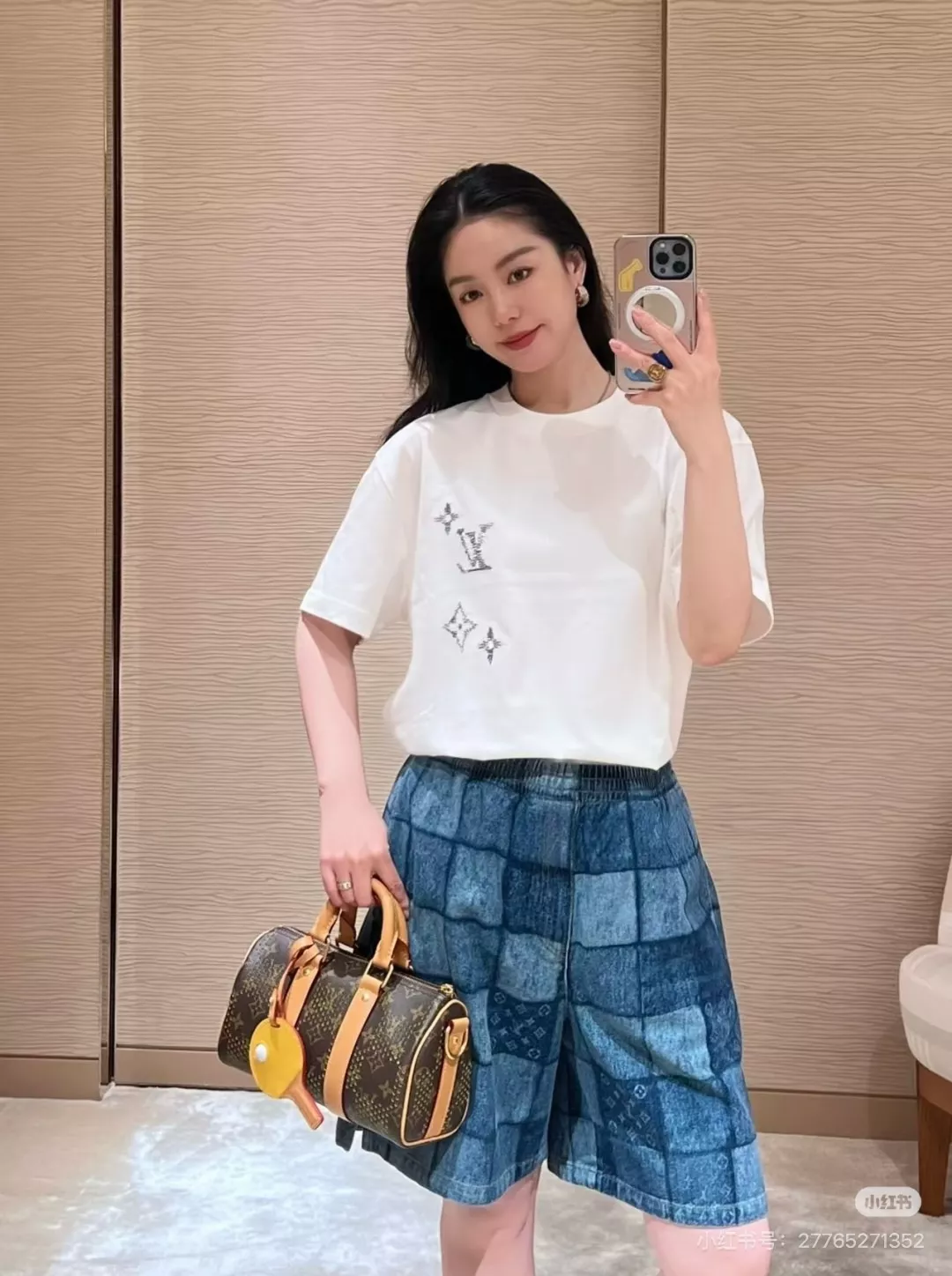 루이비통 모노그램 패치워크 드로스트링 데님 쇼츠 상세 이미지 15