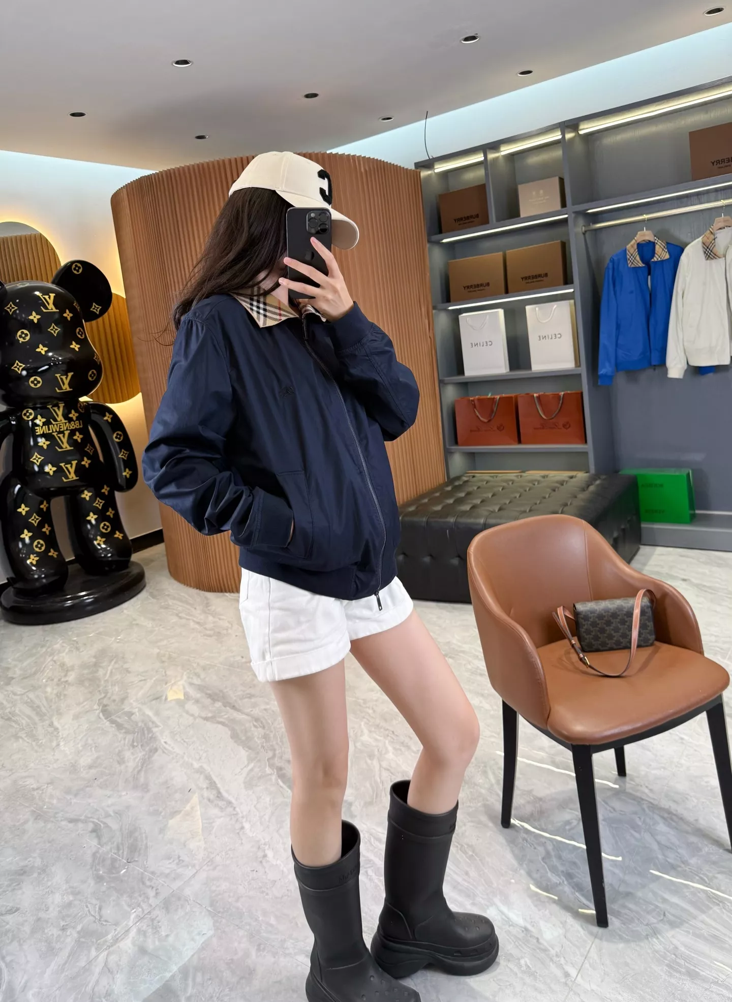 버버리 글렌필즈 체크 칼라 개버딘 해링턴 집업 재킷 상세 이미지 92