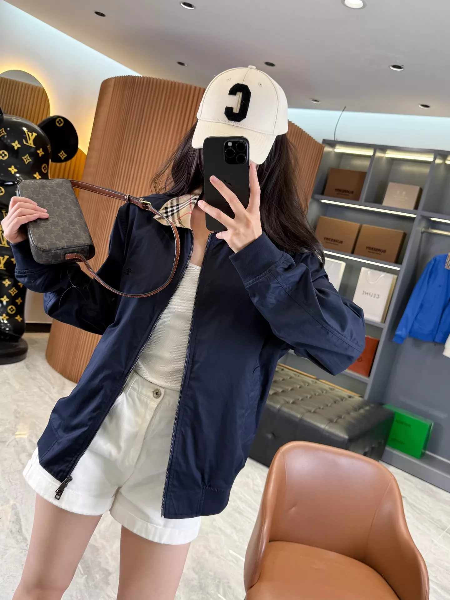 버버리 글렌필즈 체크 칼라 개버딘 해링턴 집업 재킷 상세 이미지 94