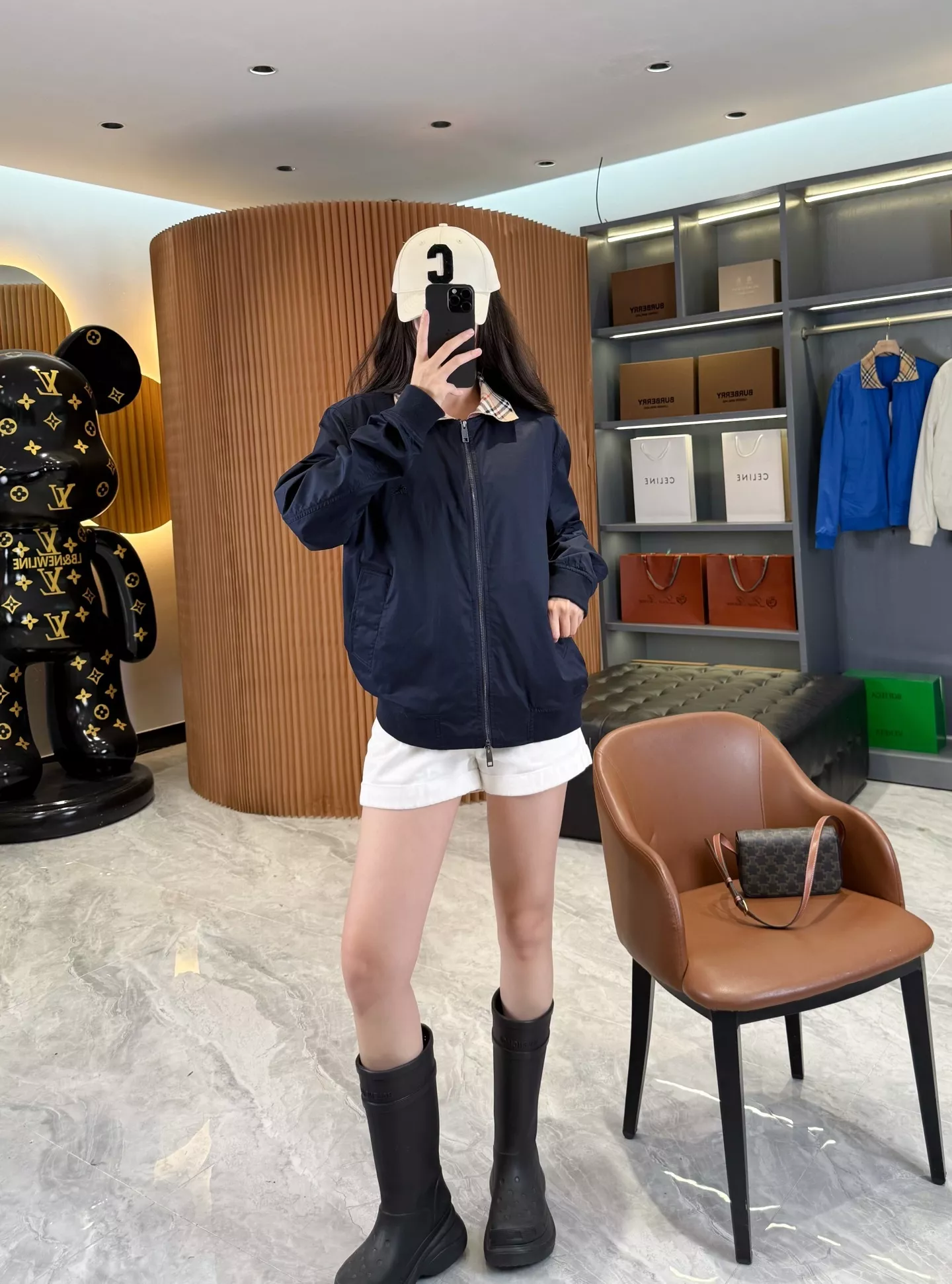 버버리 글렌필즈 체크 칼라 개버딘 해링턴 집업 재킷 상세 이미지 88