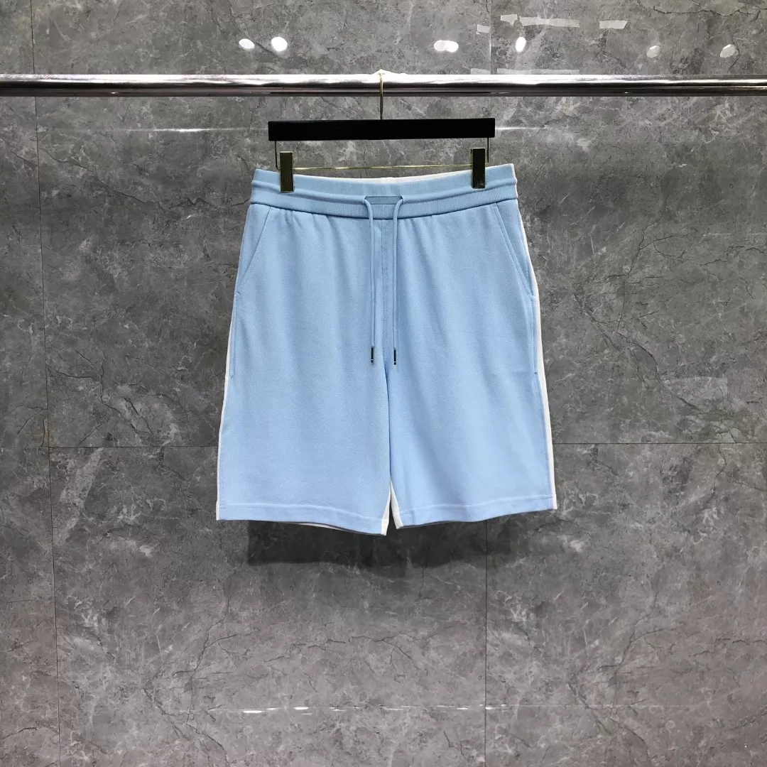 톰브라운 배색 패널 드로스트링 피케 하프 팬츠 상세 이미지 3