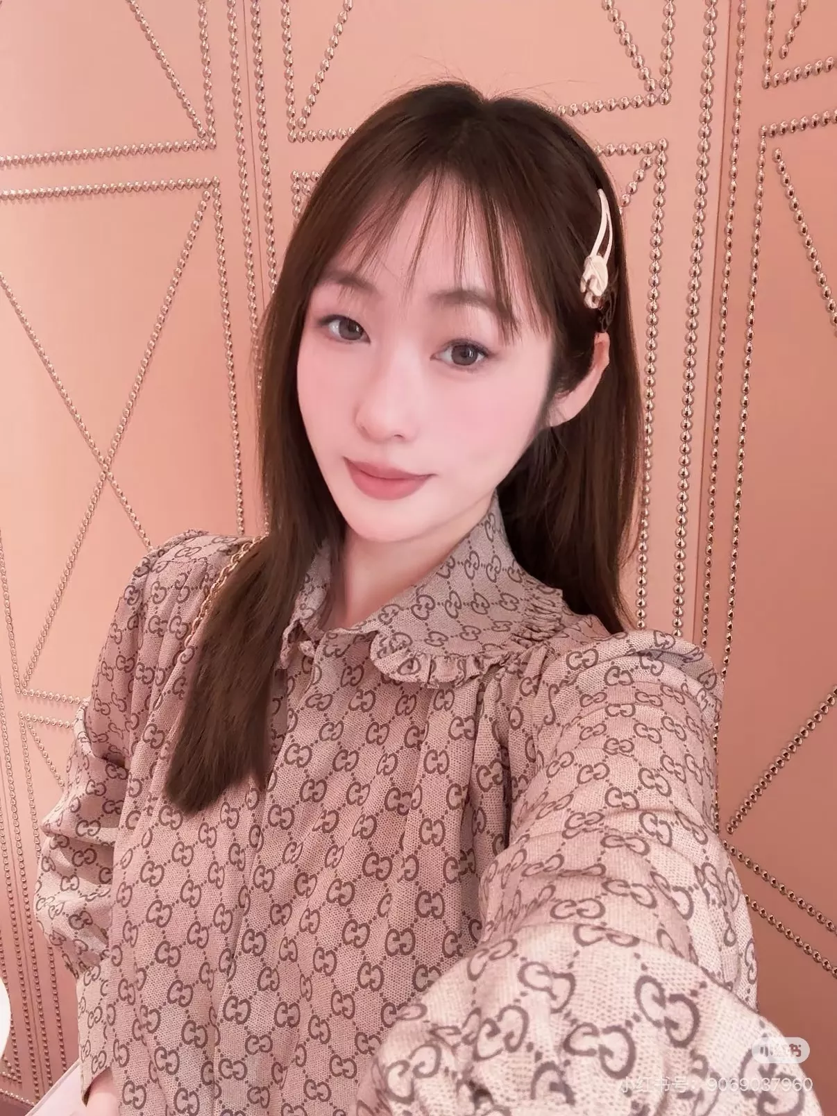 구찌 GG 자카드 프릴 칼라 루즈핏 긴소매 셔츠 상세 이미지 39
