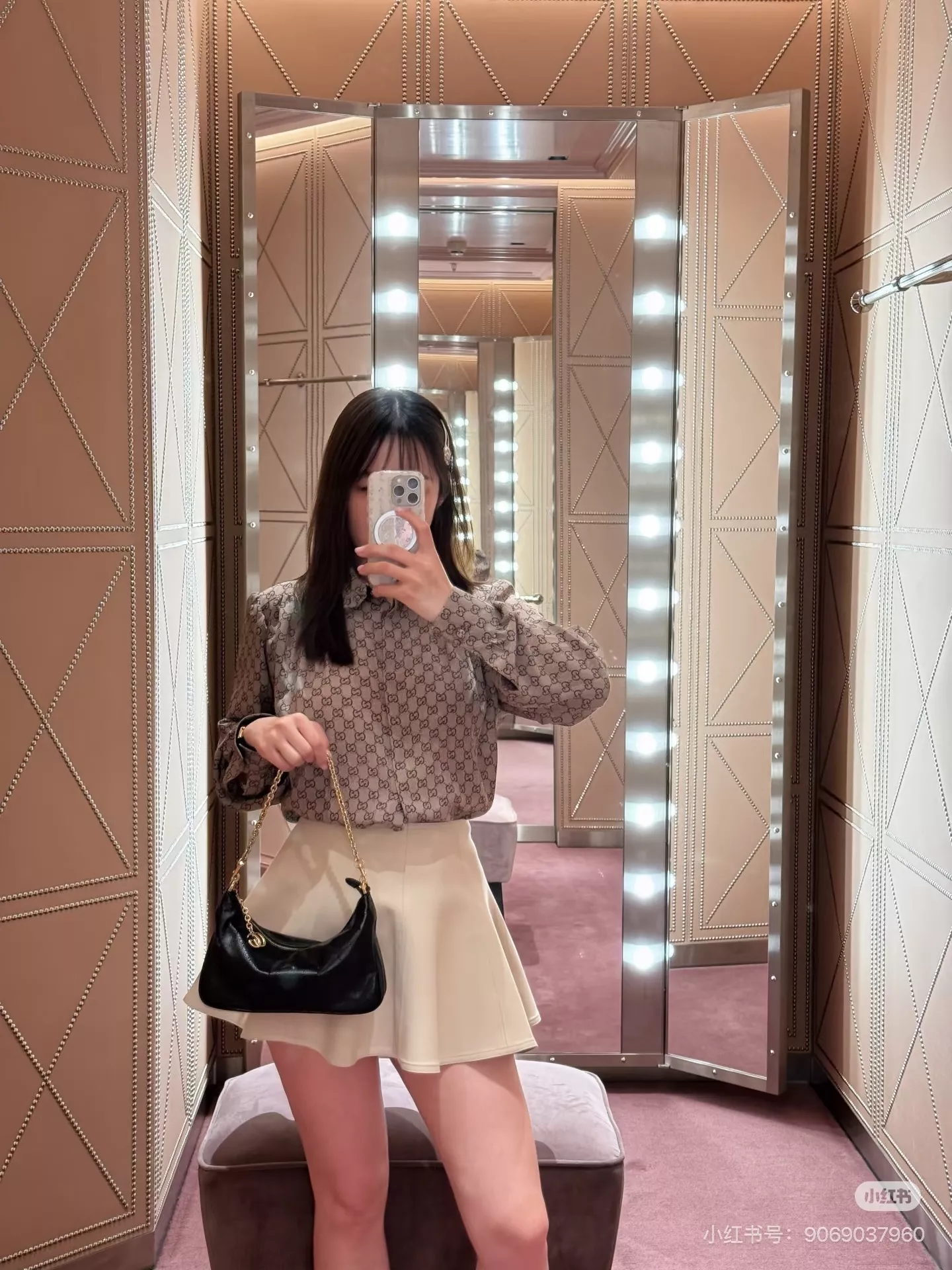 구찌 GG 자카드 프릴 칼라 루즈핏 긴소매 셔츠 상세 이미지 43