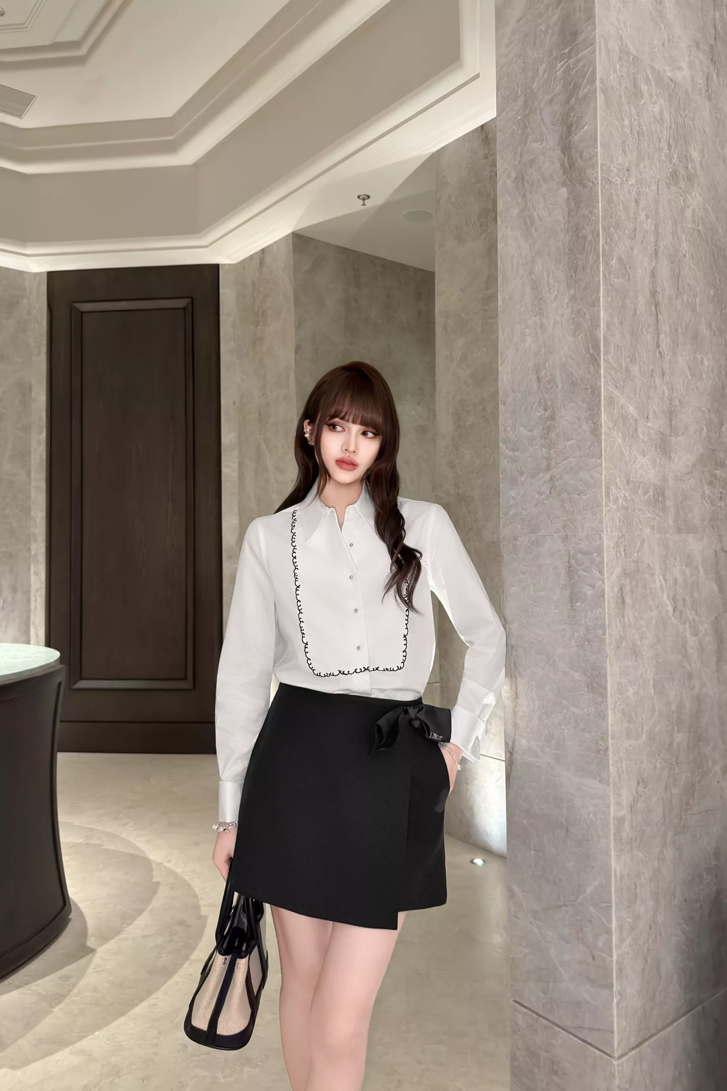 디올 리본 장식 랩 스타일 스커트 팬츠 상세 이미지 57