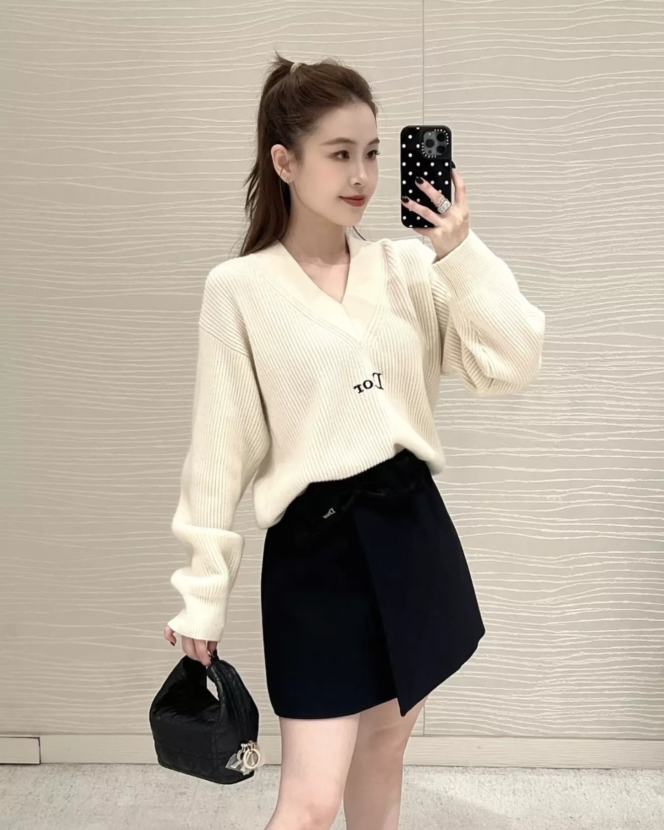 디올 리본 장식 랩 스타일 스커트 팬츠 상세 이미지 35