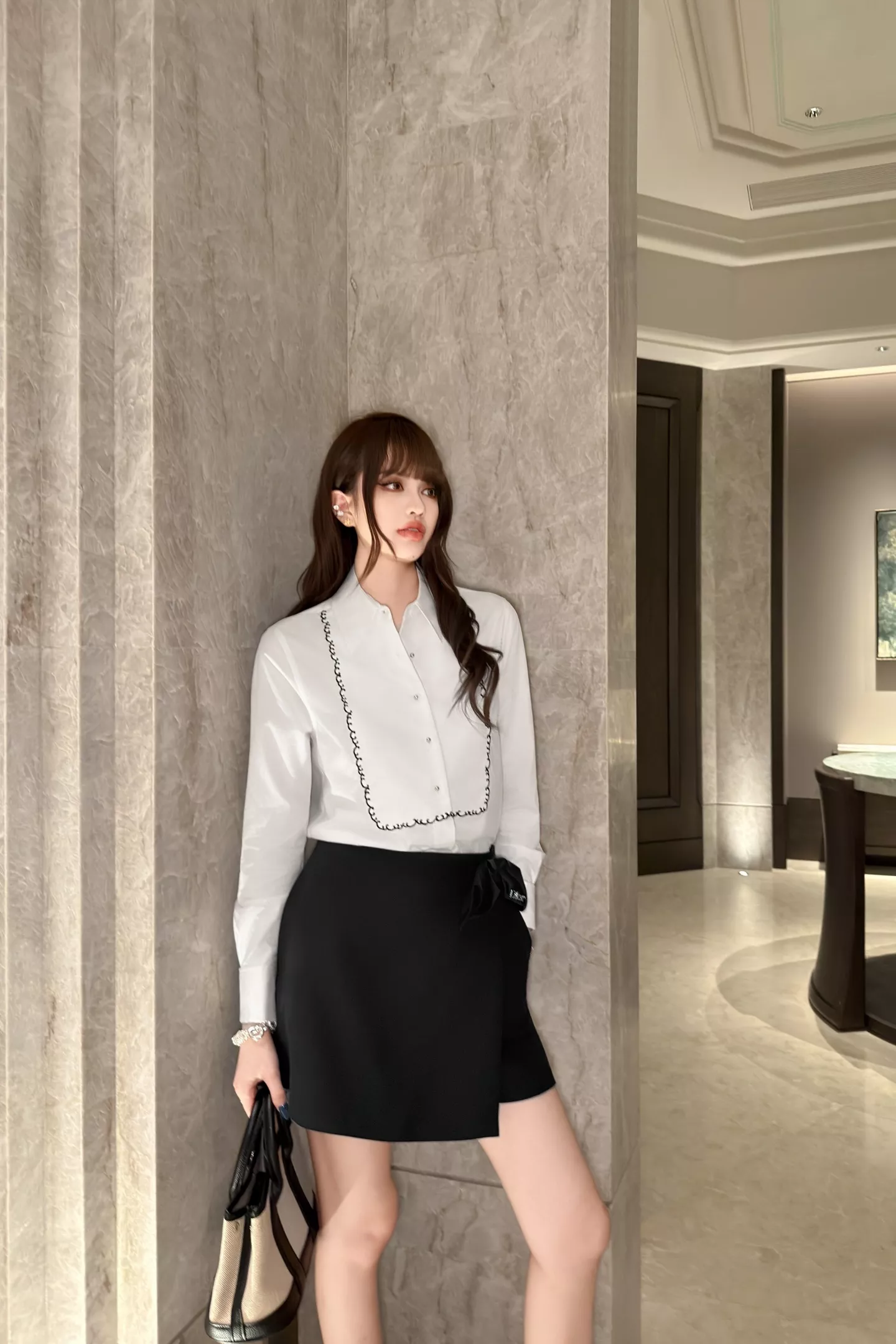디올 리본 장식 랩 스타일 스커트 팬츠 상세 이미지 59