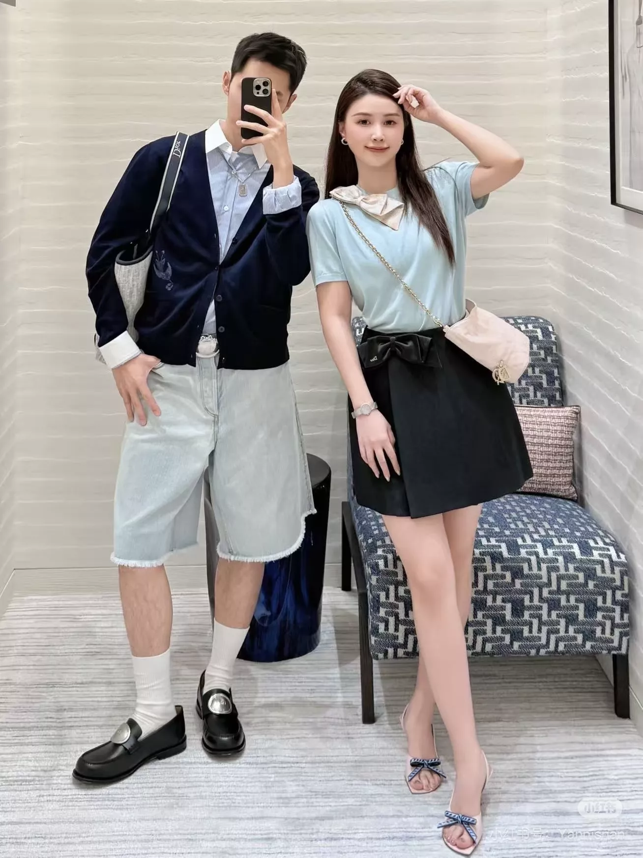 디올 리본 장식 랩 스타일 스커트 팬츠 상세 이미지 46