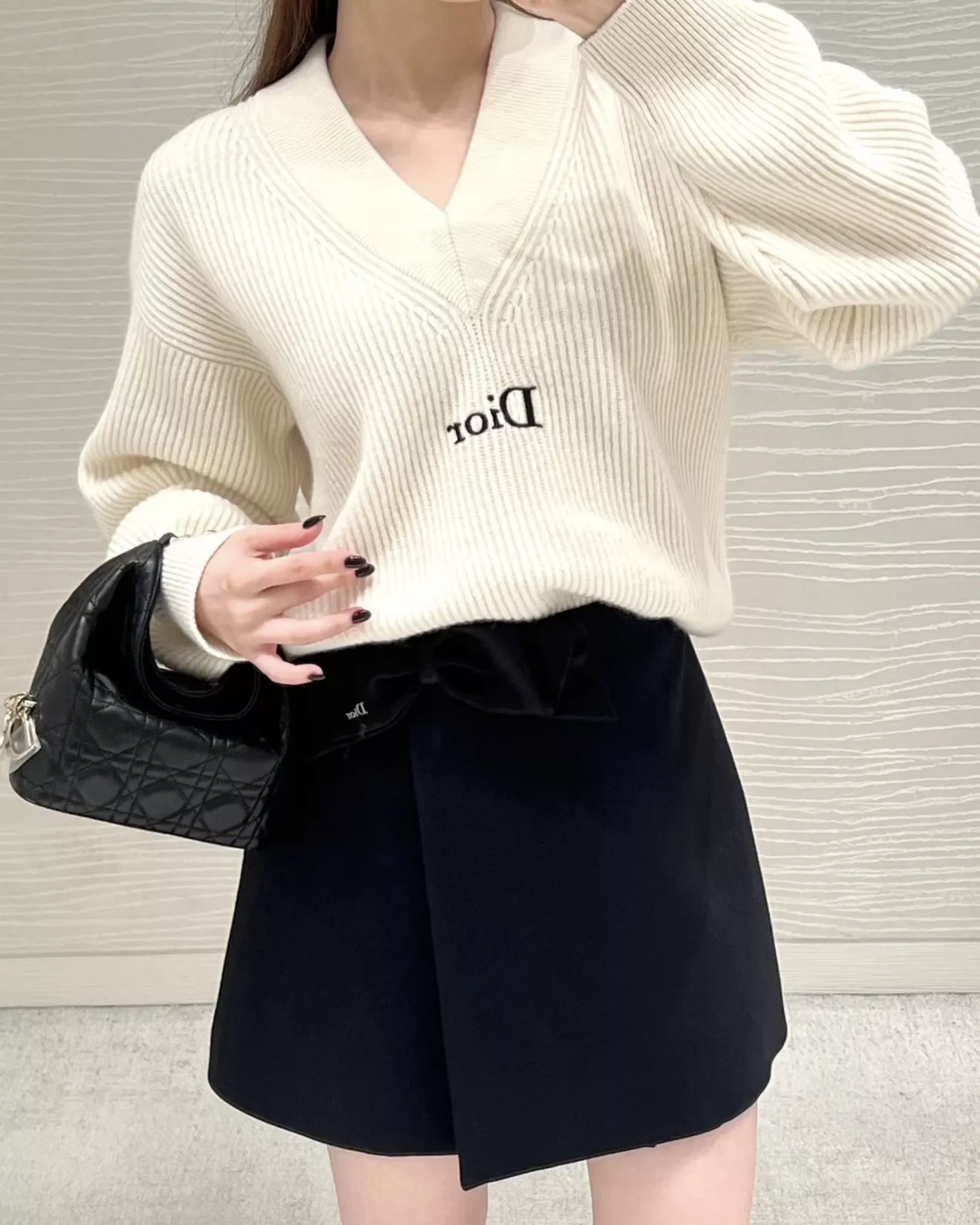 디올 리본 장식 랩 스타일 스커트 팬츠 상세 이미지 34