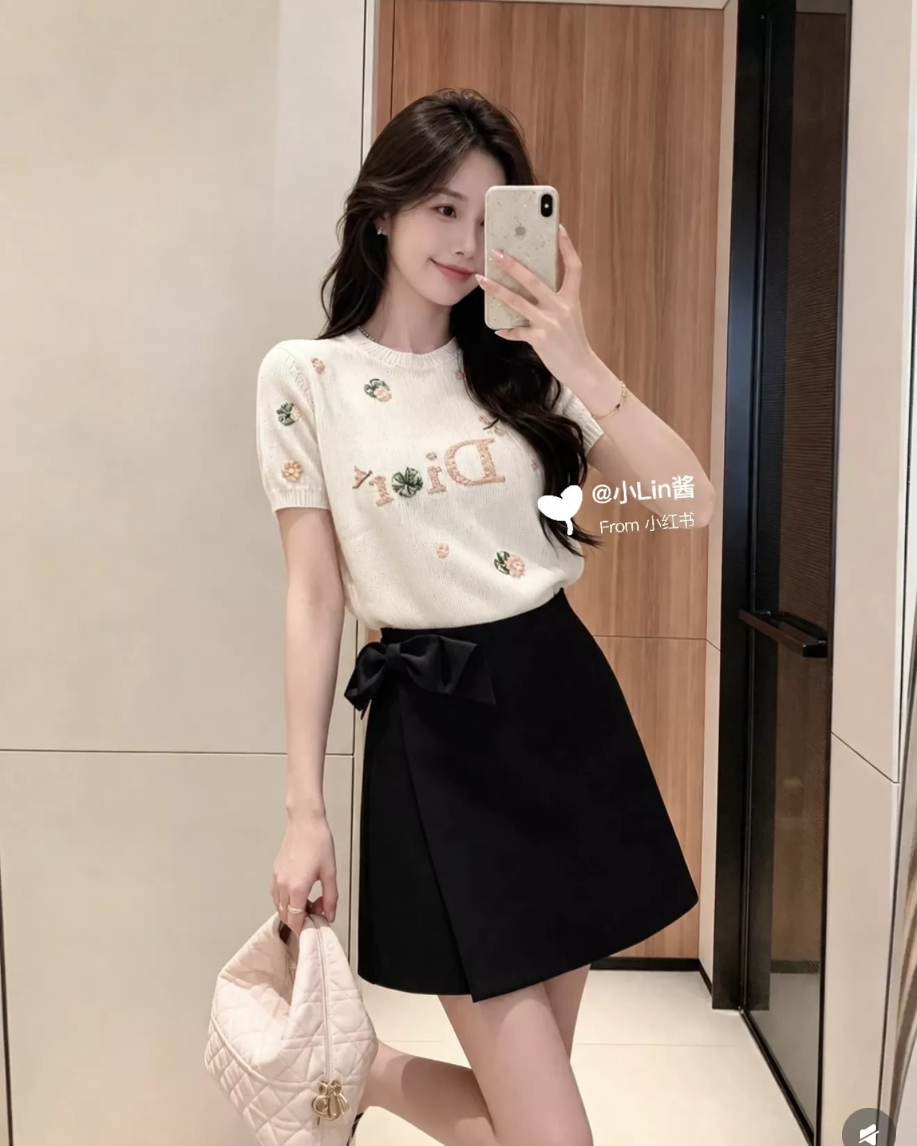 디올 리본 장식 랩 스타일 스커트 팬츠 상세 이미지 54