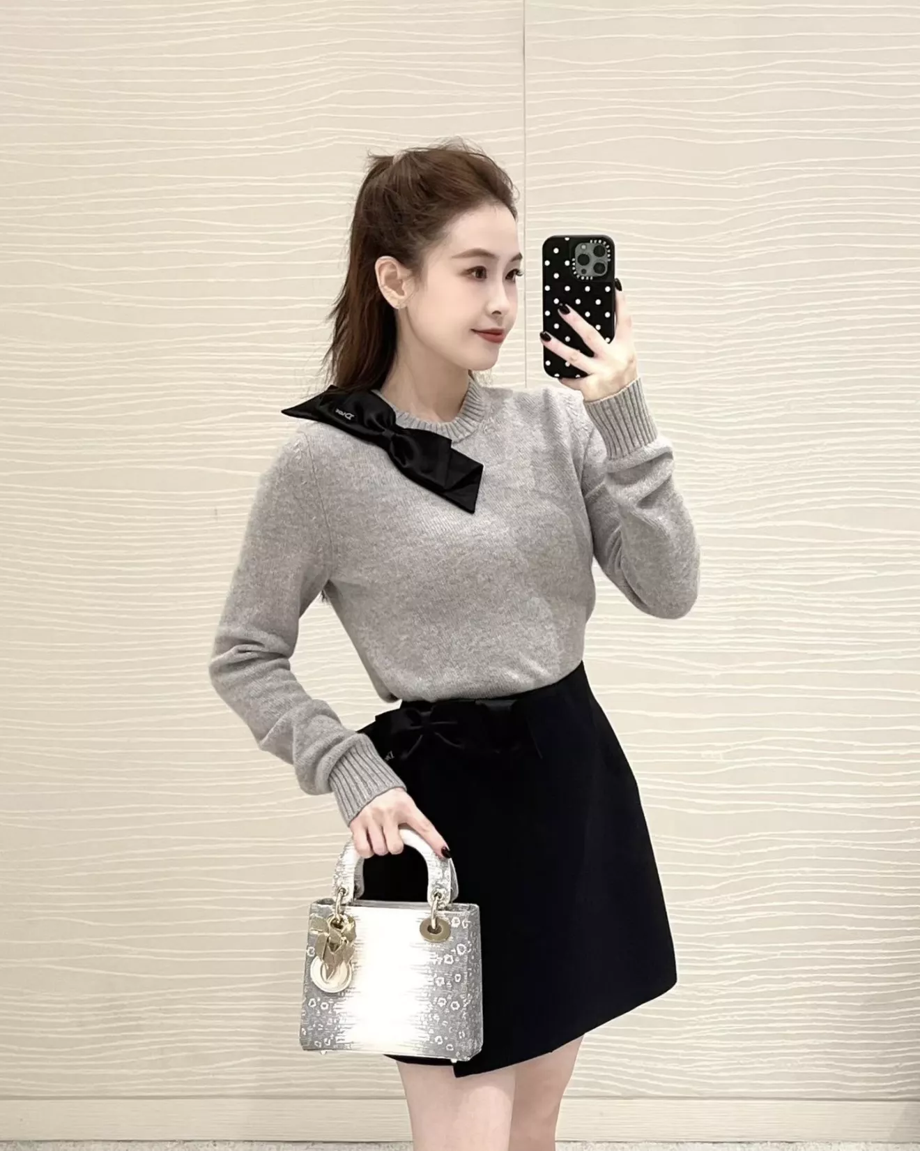 디올 리본 장식 랩 스타일 스커트 팬츠 상세 이미지 49