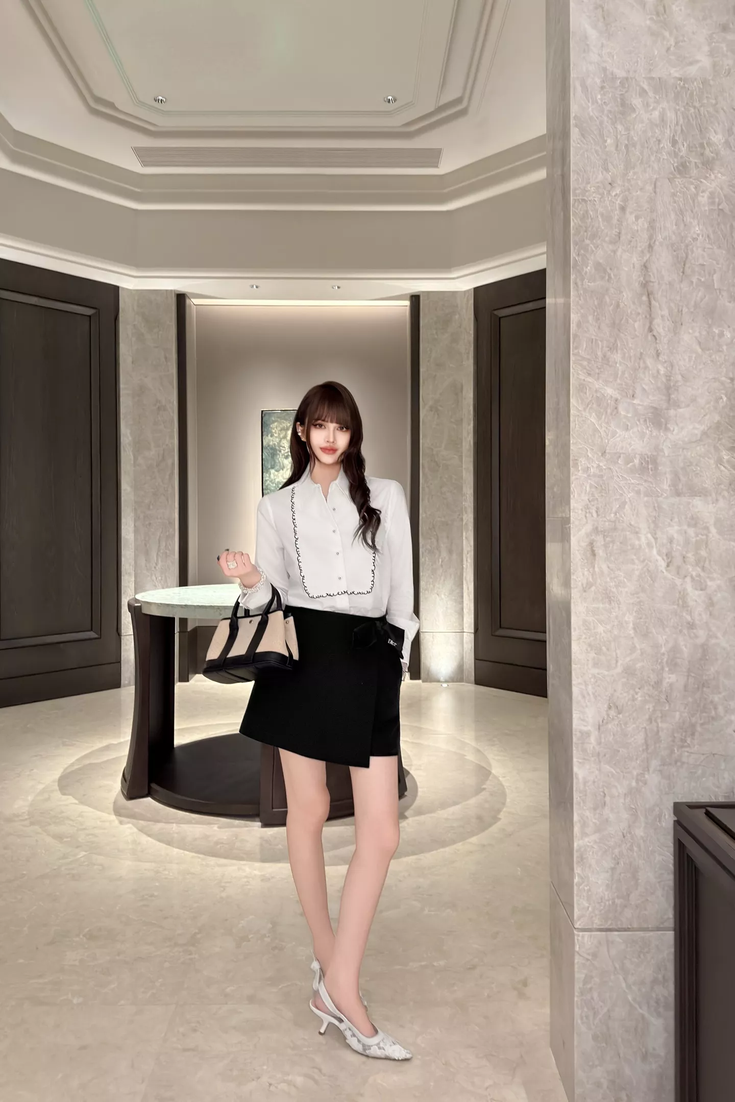 디올 리본 장식 랩 스타일 스커트 팬츠 상세 이미지 58