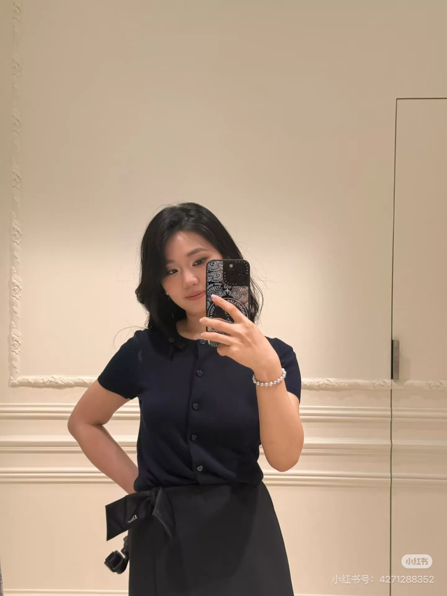 디올 리본 장식 랩 스타일 스커트 팬츠 상세 이미지 19