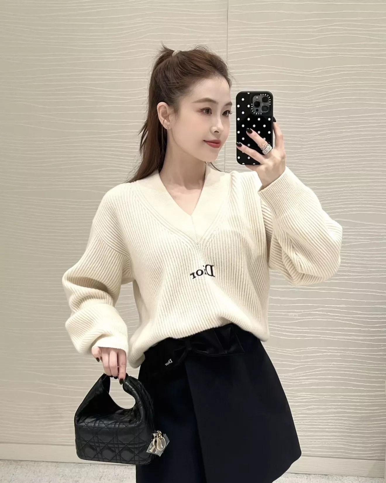 디올 리본 장식 랩 스타일 스커트 팬츠 상세 이미지 36