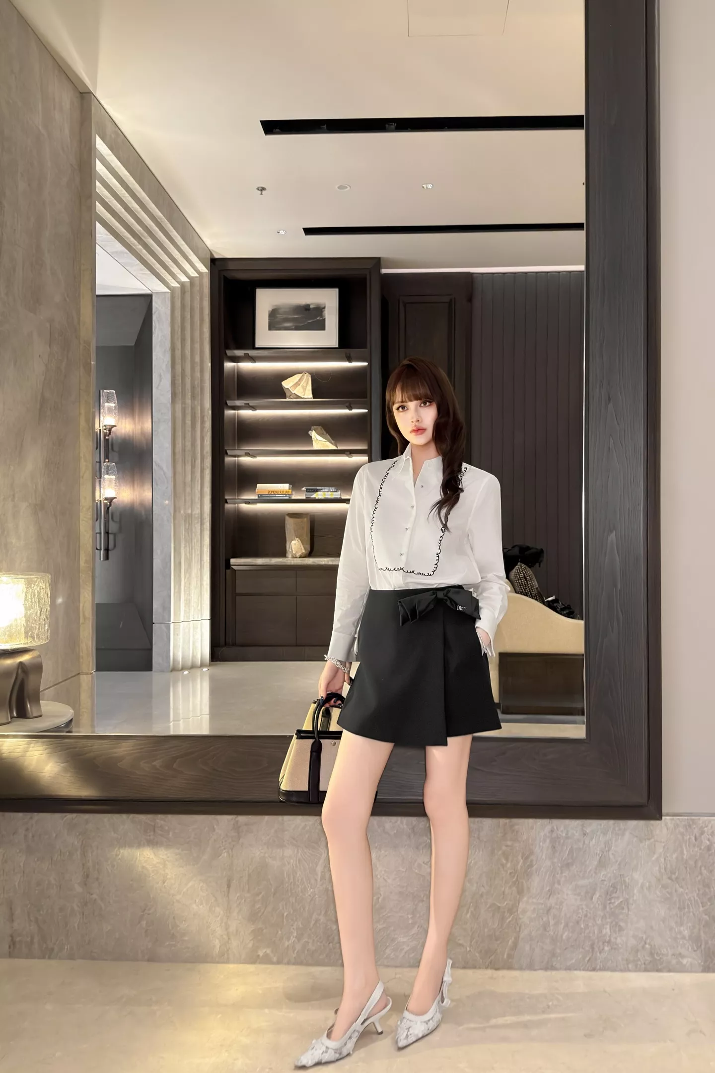 디올 리본 장식 랩 스타일 스커트 팬츠 상세 이미지 65