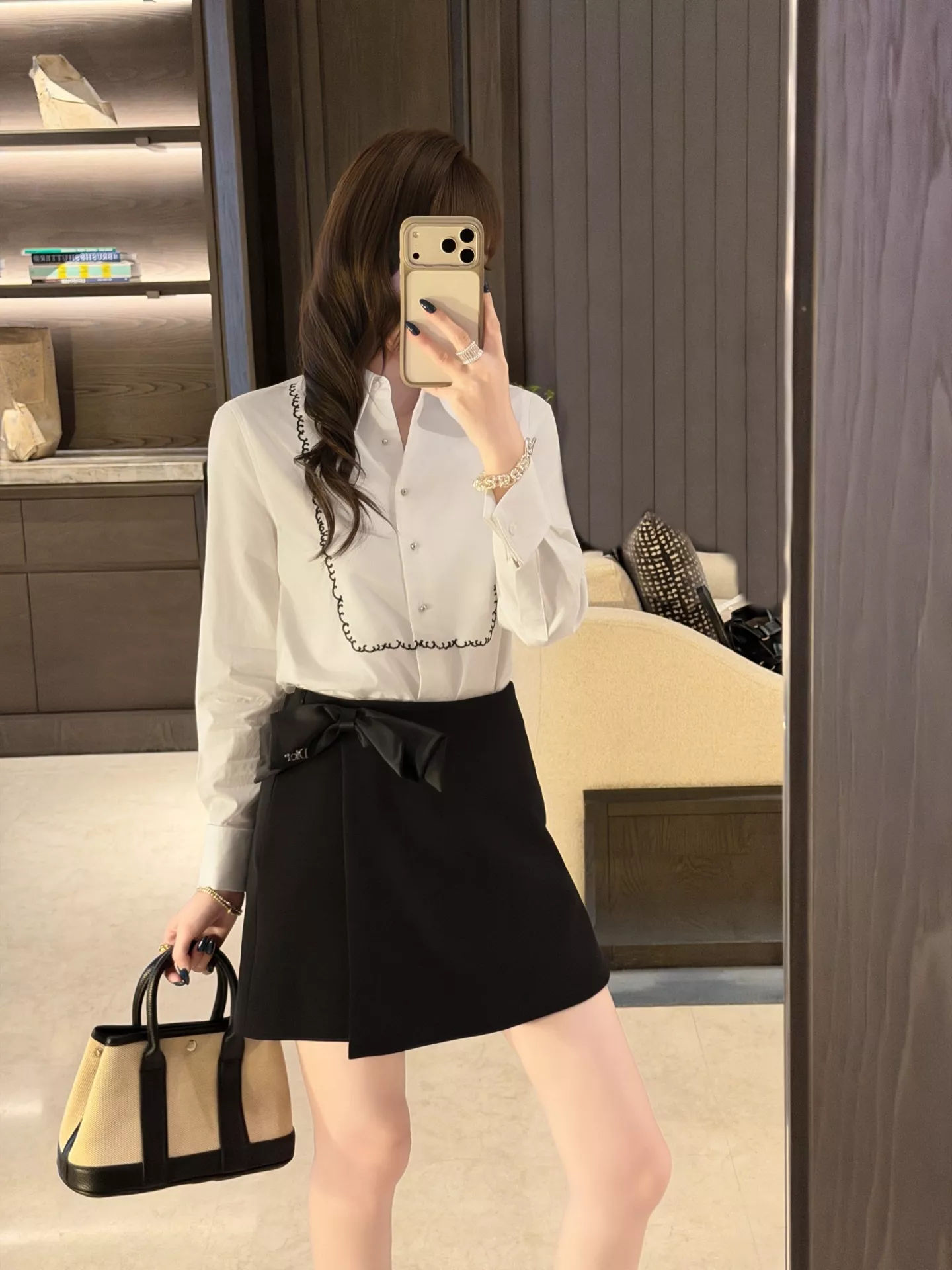 디올 리본 장식 랩 스타일 스커트 팬츠 상세 이미지 63