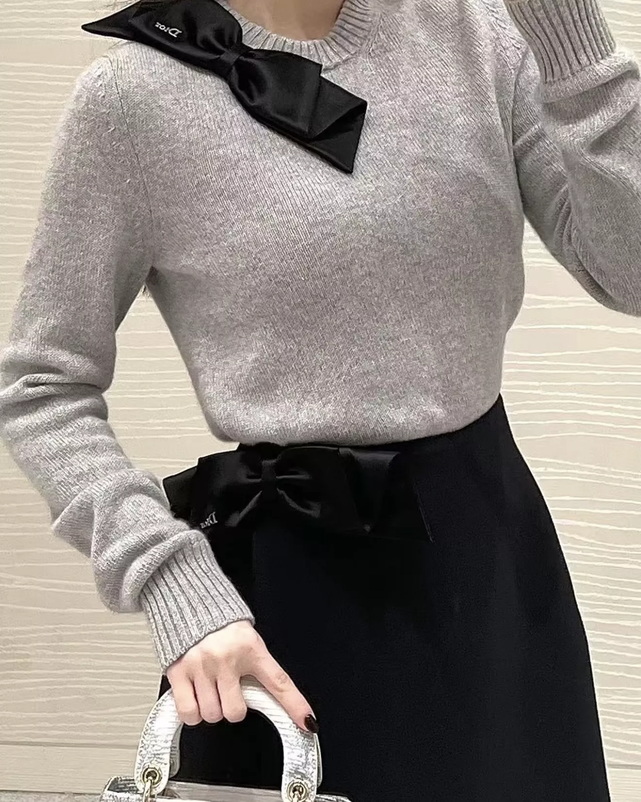 디올 리본 장식 랩 스타일 스커트 팬츠 상세 이미지 48