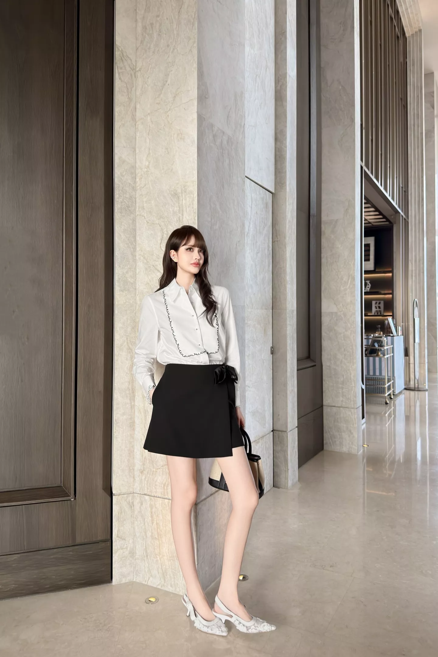 디올 리본 장식 랩 스타일 스커트 팬츠 상세 이미지 67