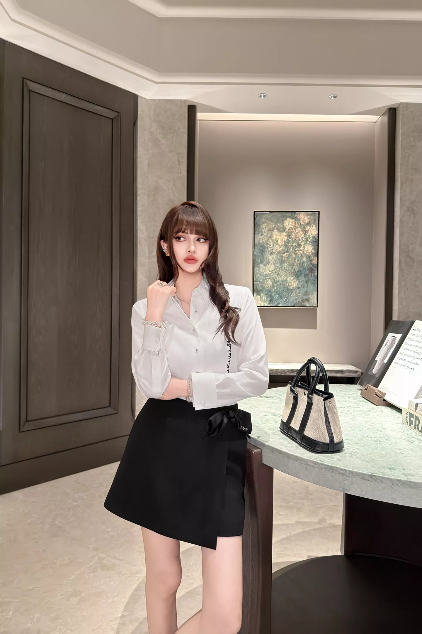 디올 리본 장식 랩 스타일 스커트 팬츠 상세 이미지 61