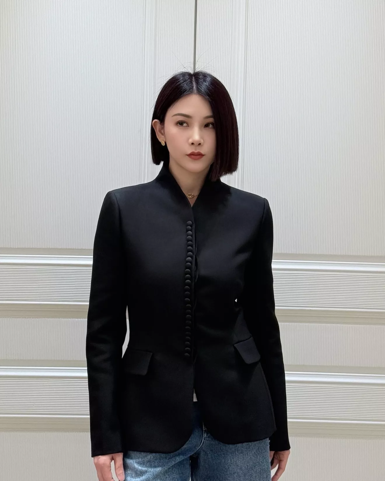 디올 스탠드칼라 슬림핏 버튼 정장 재킷 상세 이미지 21