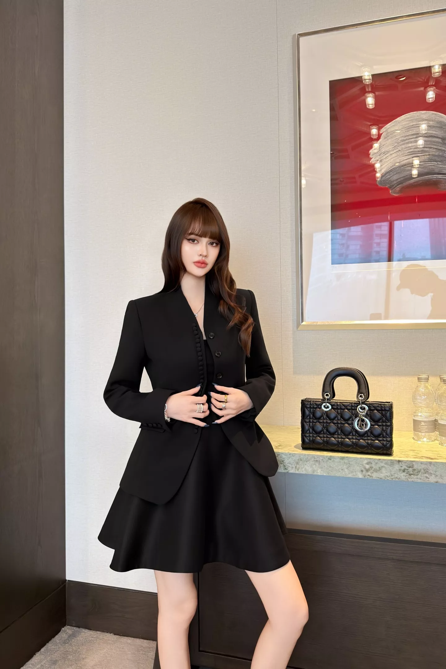 디올 스탠드칼라 슬림핏 버튼 정장 재킷 상세 이미지 38