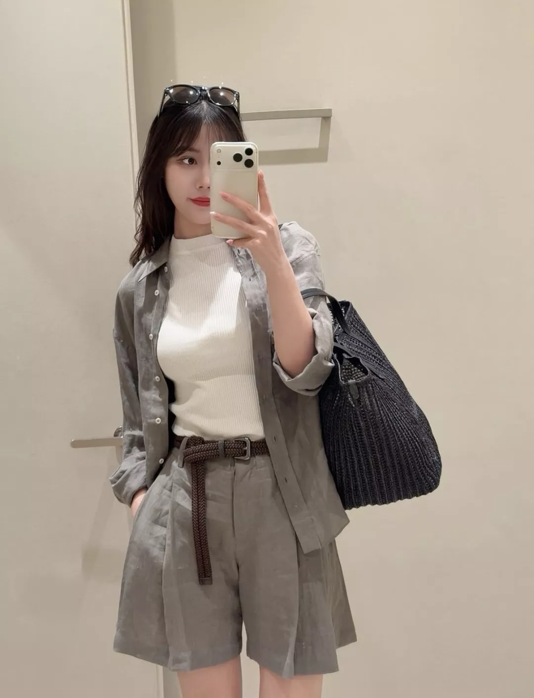 브루넬로쿠치넬리 체인 소매 린넨 긴소매 셔츠 상세 이미지 20