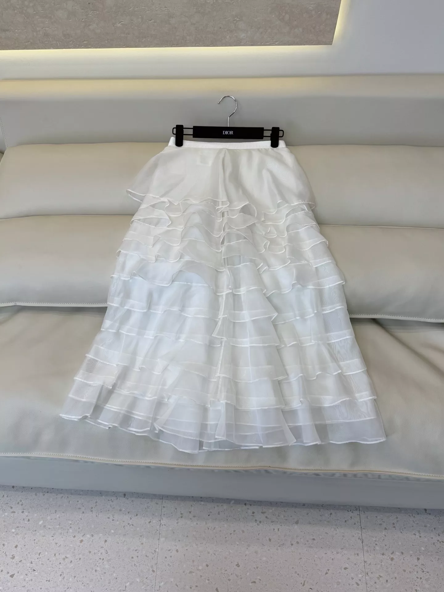 디올 레이어드 오간자 롱 스커트 상세 이미지 3