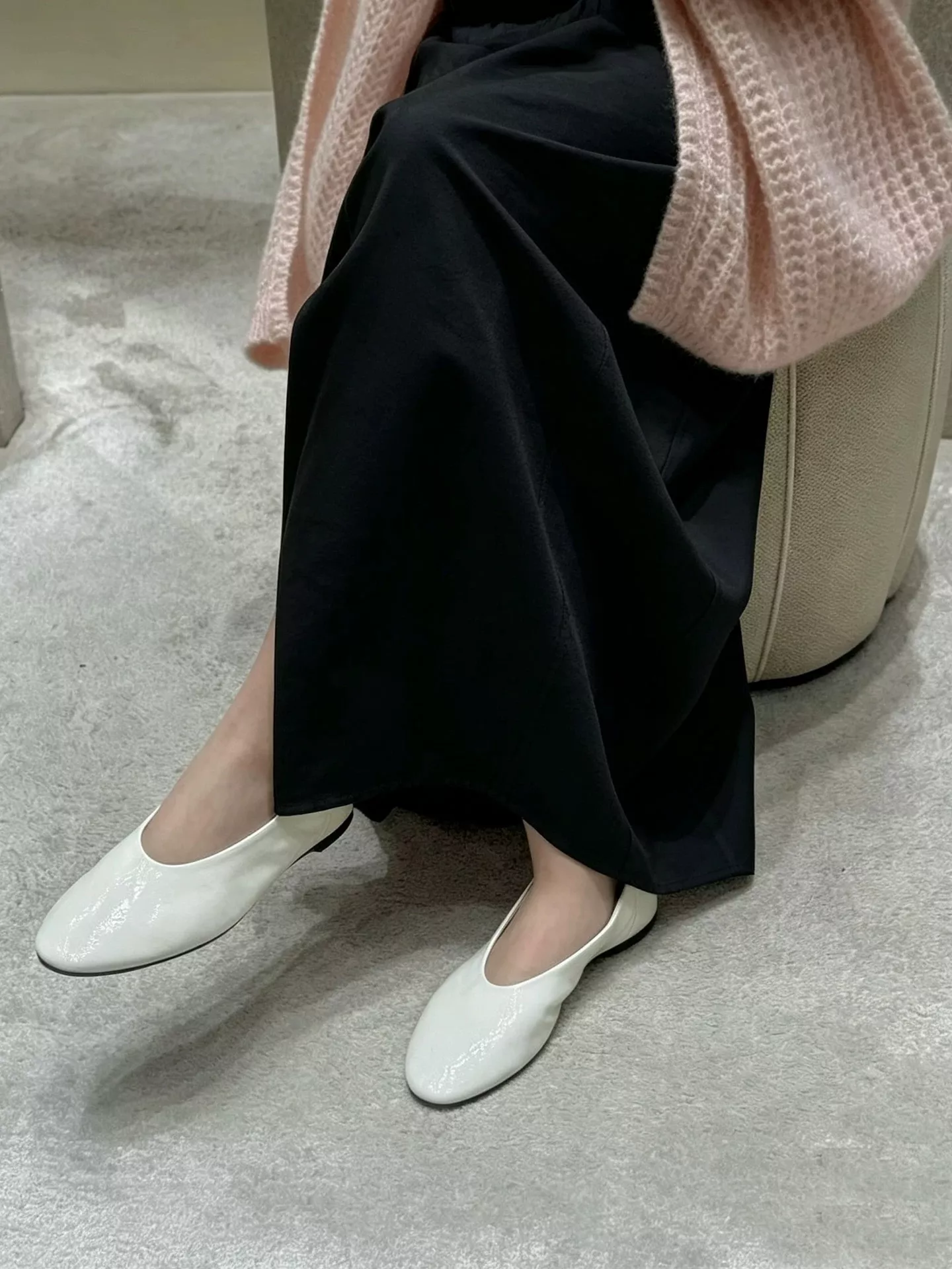토템 블랙 벌룬 실루엣 실크 혼방 롱 스커트 상세 이미지 30