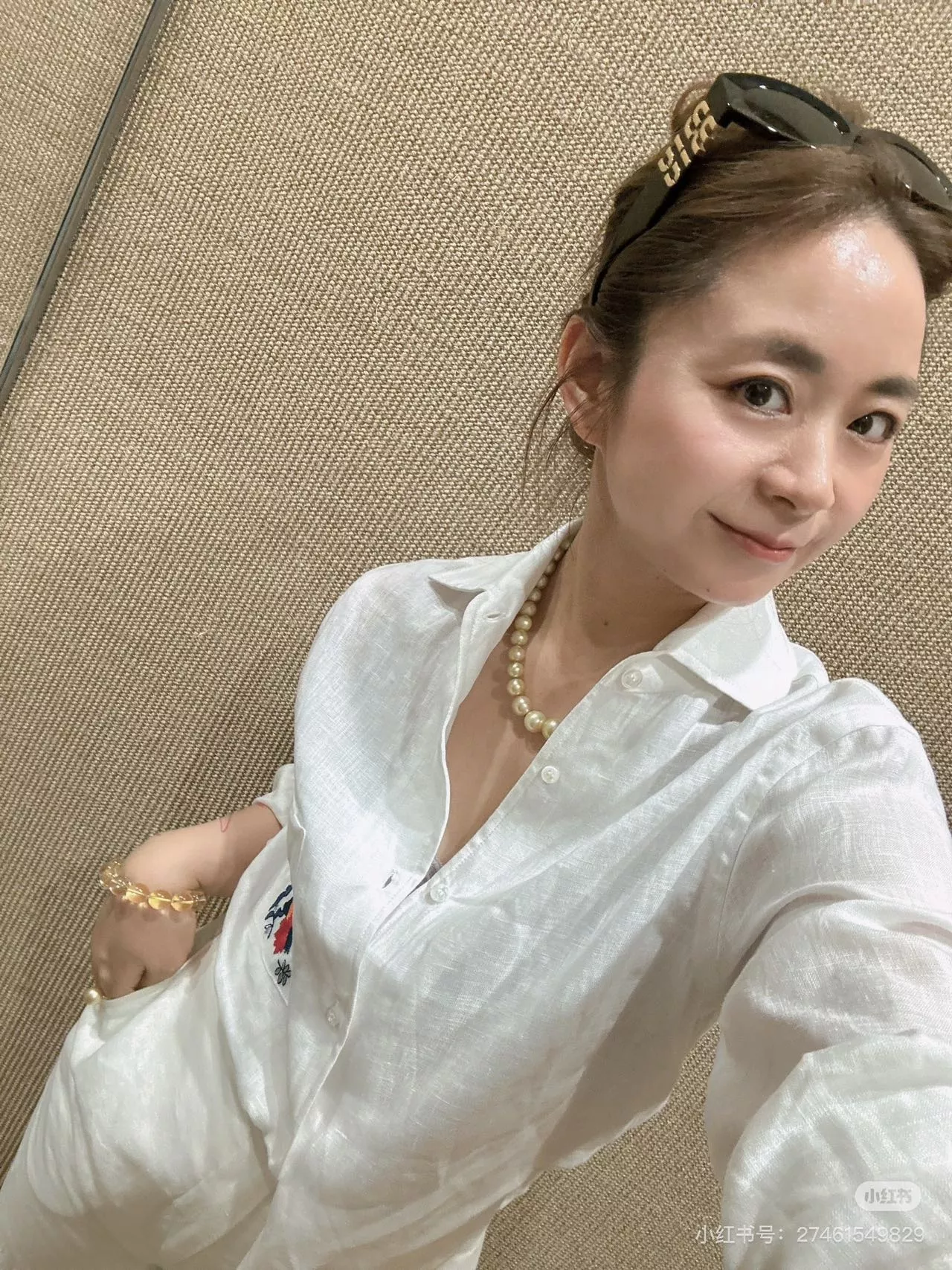 로로피아나 플라워 자수 린넨 긴소매 셔츠 상세 이미지 33