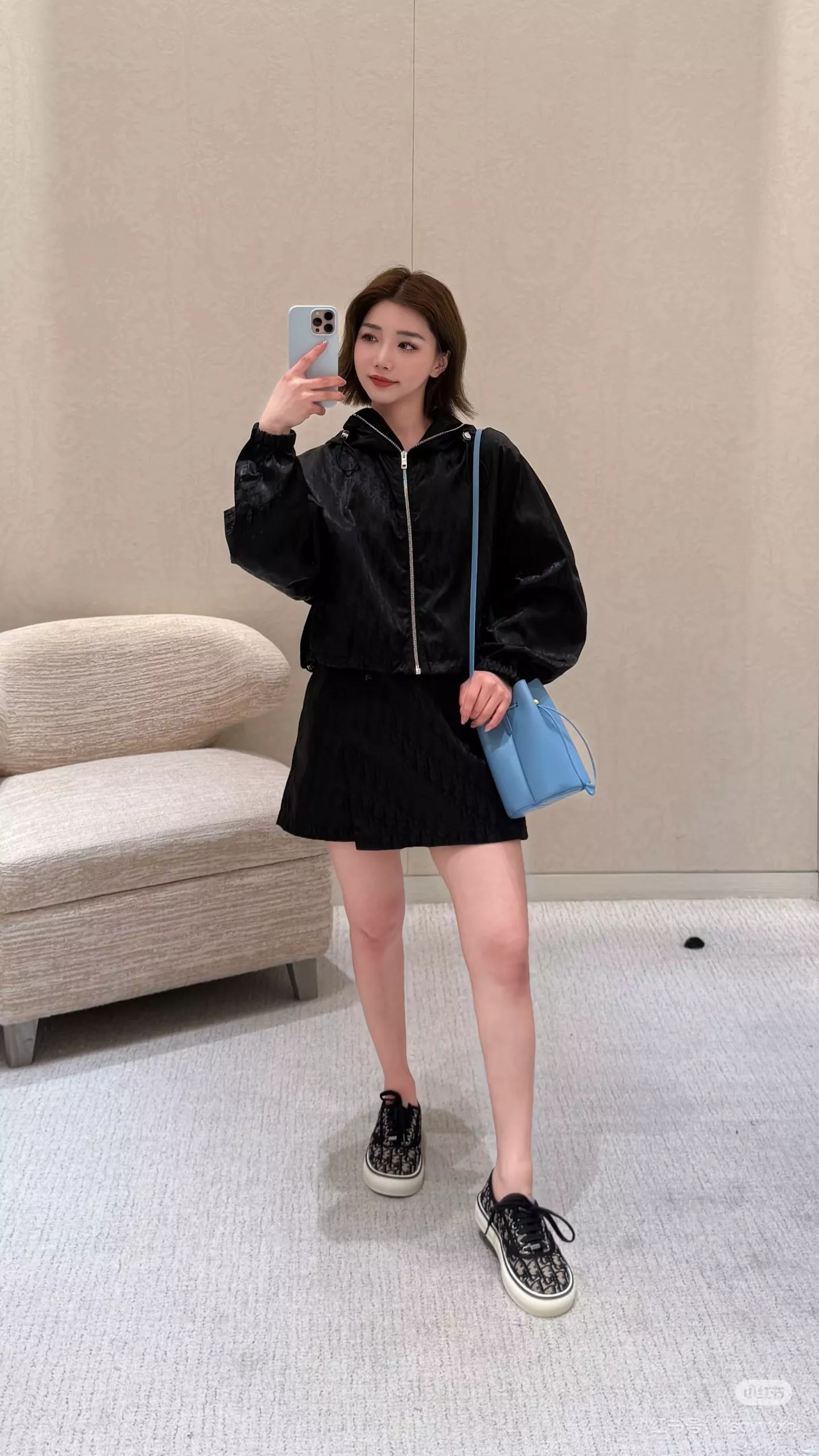 디올 오블리크 자카드 크롭 후드 재킷 스커트 팬츠 세트 상세 이미지 32