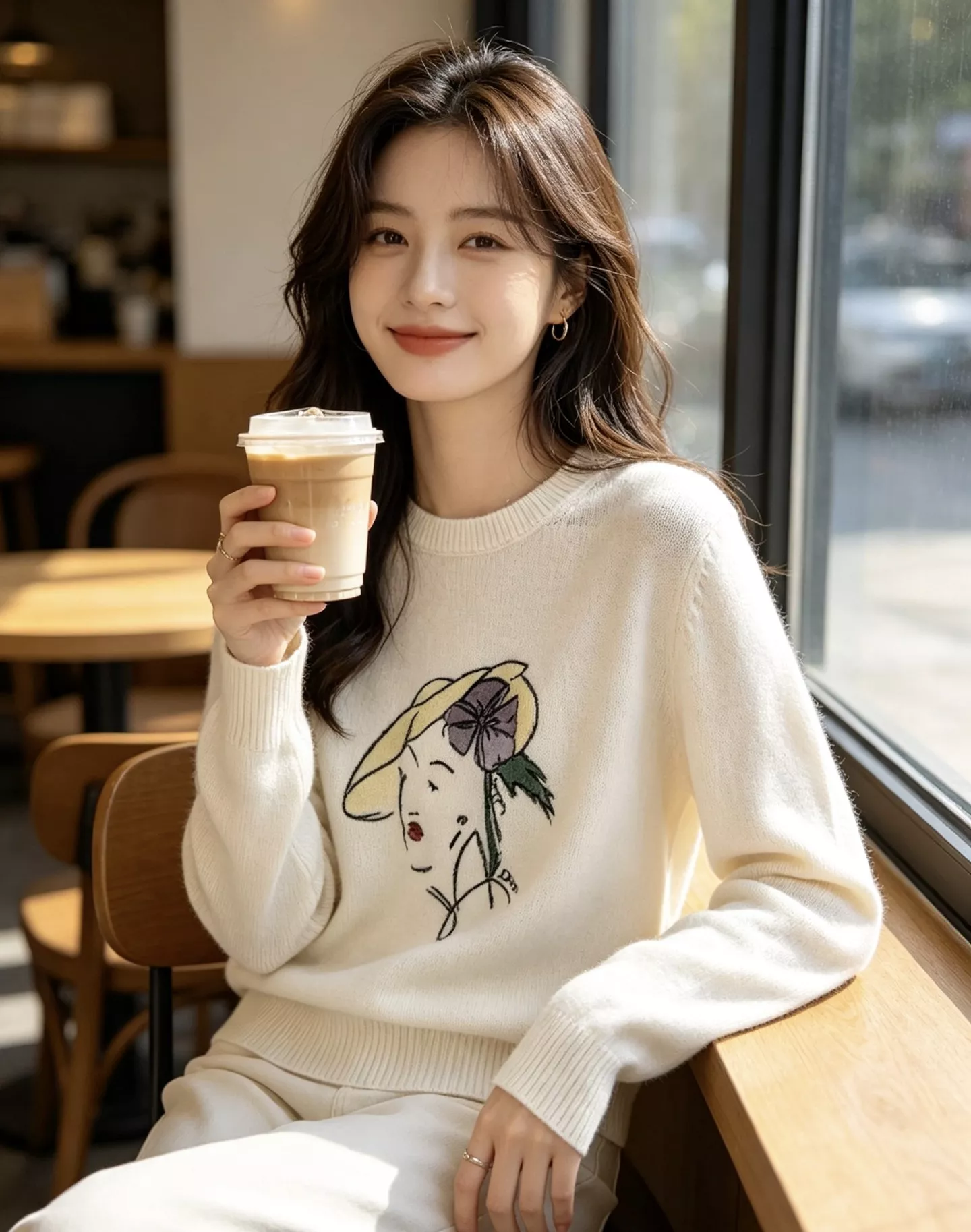 디올 디오리비에라 멀티컬러 스케치 캐시미어 긴소매 니트 상세 이미지 22