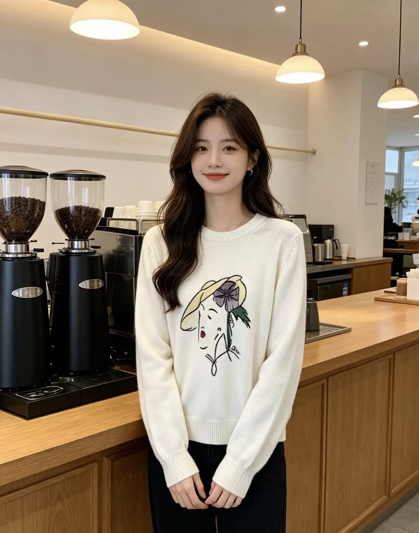 디올 디오리비에라 멀티컬러 스케치 캐시미어 긴소매 니트 상세 이미지 23