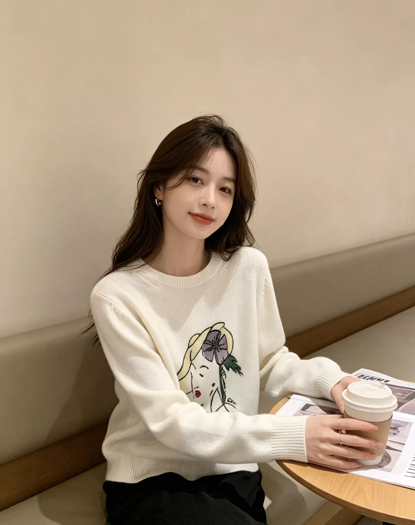 디올 디오리비에라 멀티컬러 스케치 캐시미어 긴소매 니트 상세 이미지 26