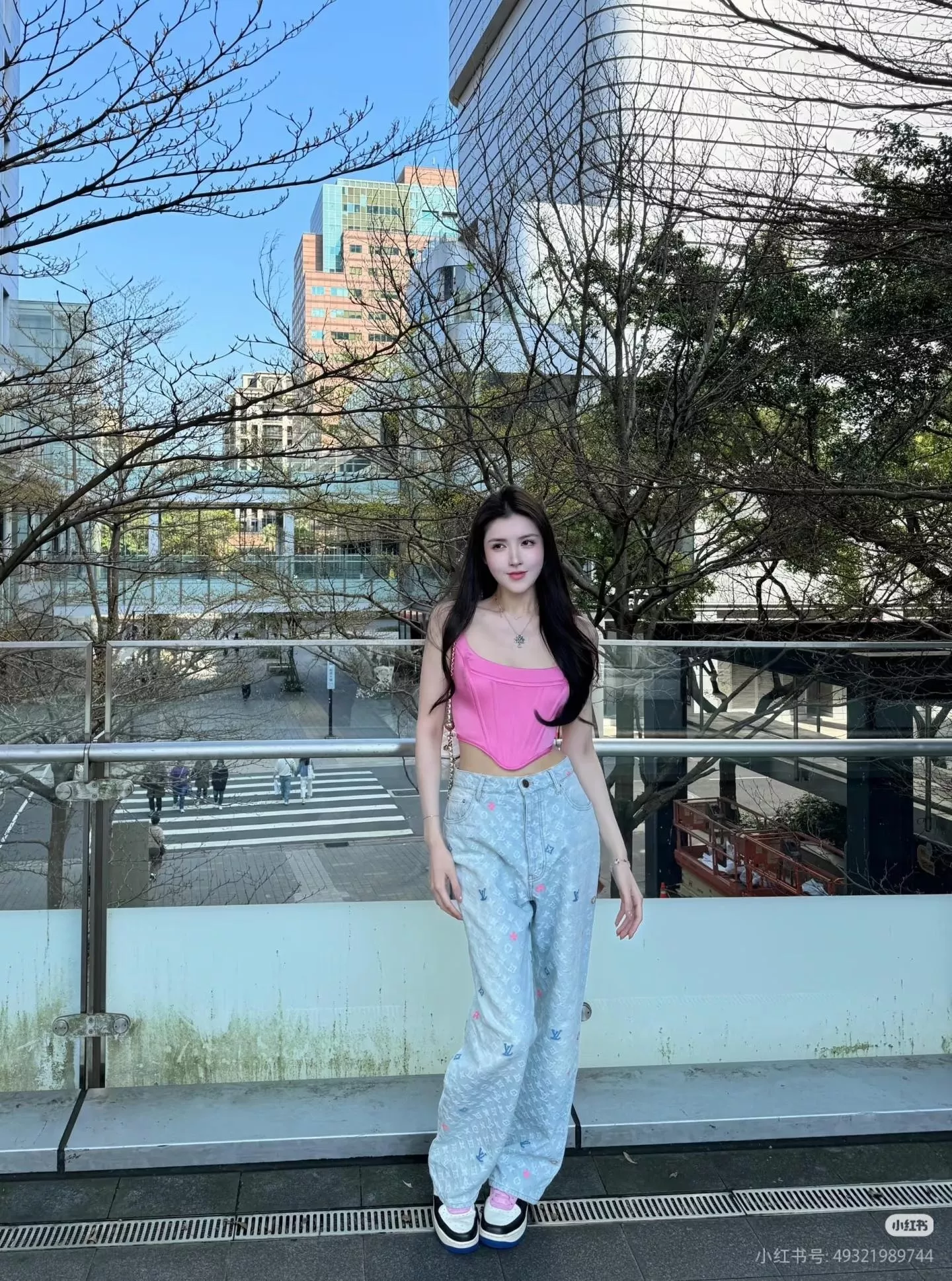 루이비통 컬러 자카드 자수 하이웨이스트 스트레이트 데님 팬츠 상세 이미지 18
