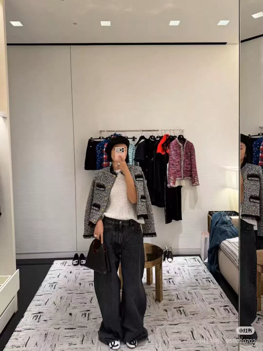 샤넬 더블 C 자수 하이웨이스트 스트레이트 데님 팬츠 상세 이미지 47