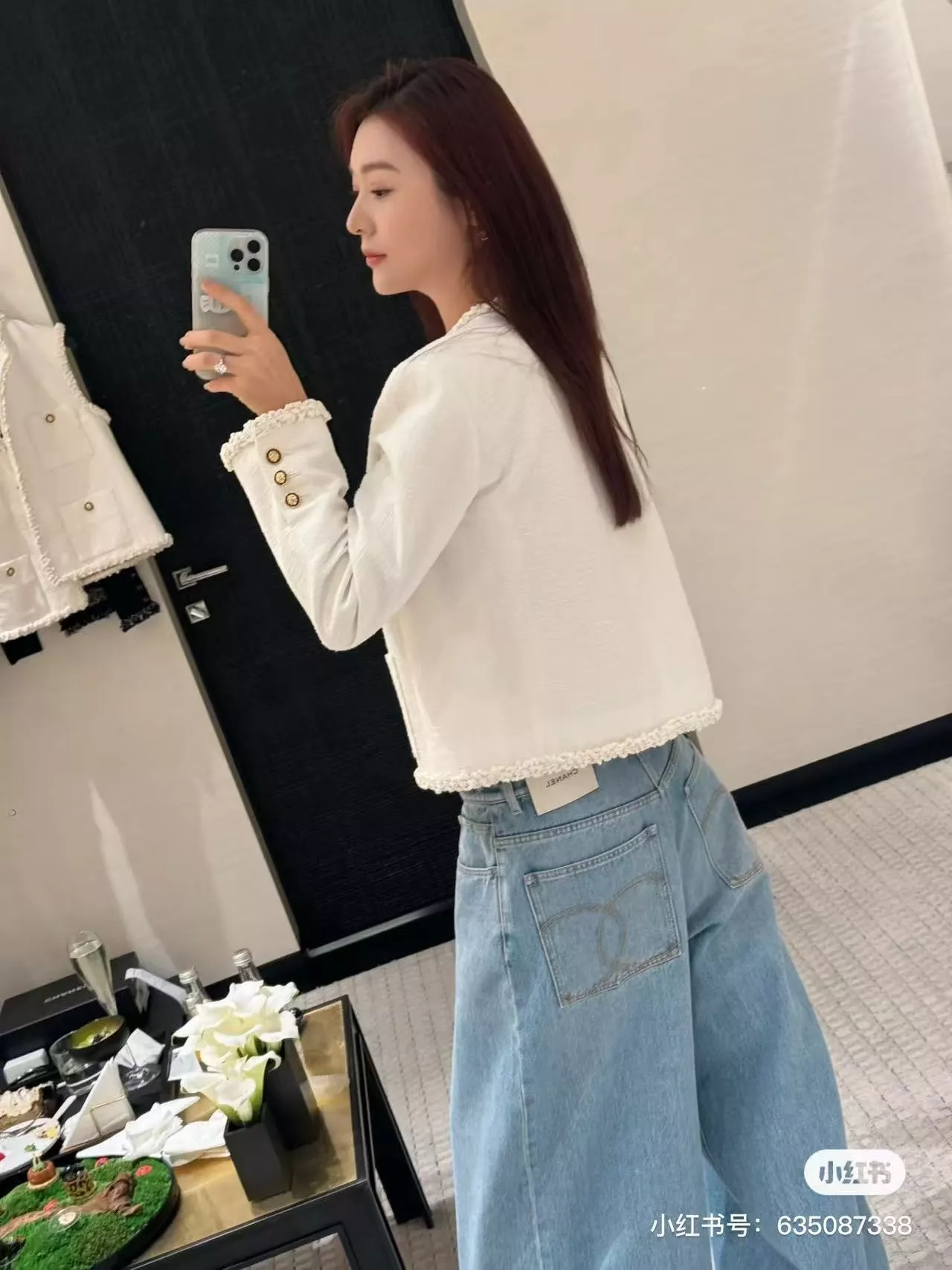 샤넬 더블 C 자수 하이웨이스트 스트레이트 데님 팬츠 상세 이미지 38