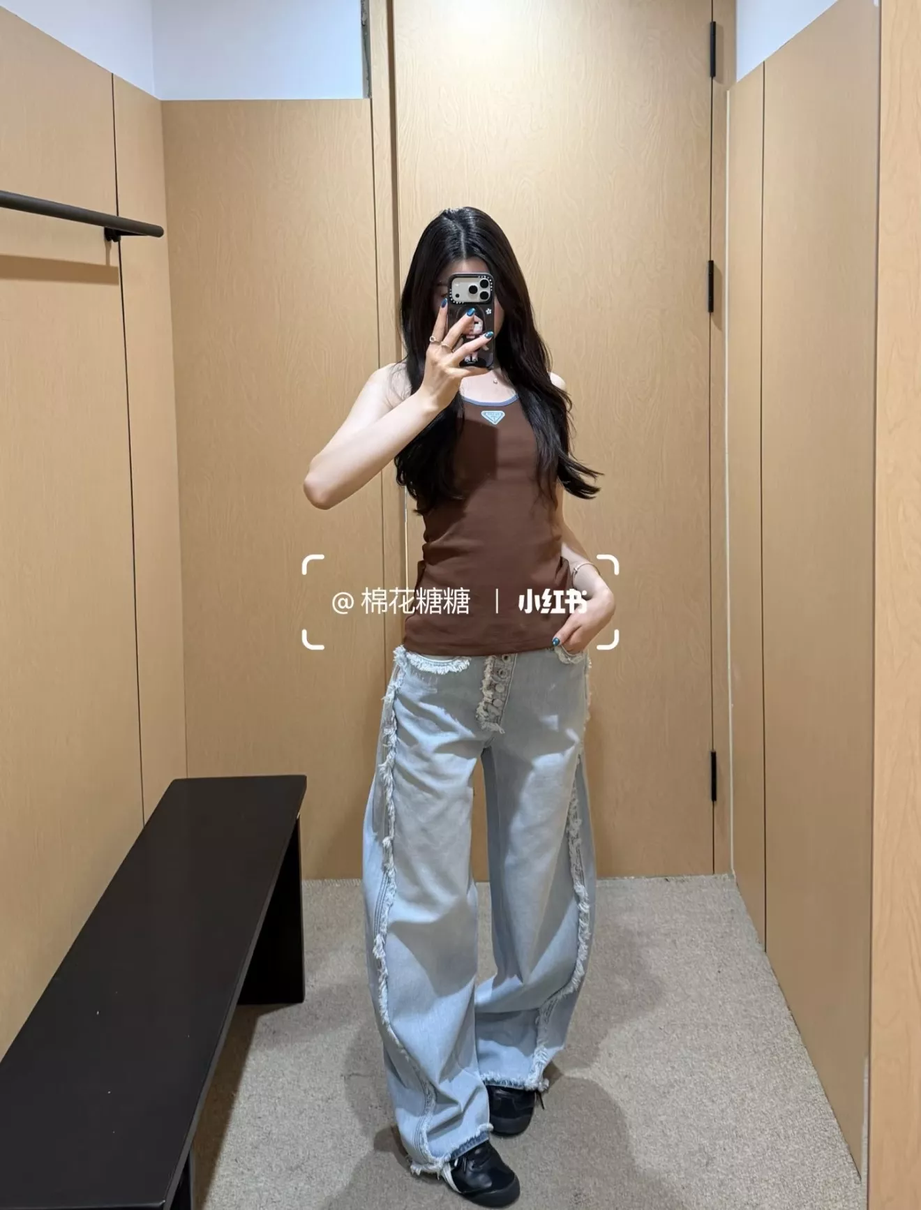 알렉산더왕 워싱 라이트블루 프린지 버튼 와이드 데님 팬츠 상세 이미지 20
