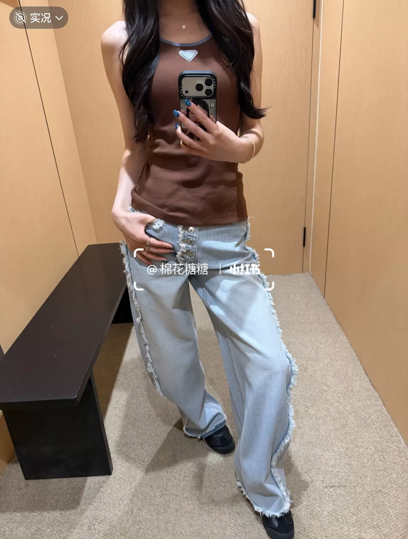알렉산더왕 워싱 라이트블루 프린지 버튼 와이드 데님 팬츠 상세 이미지 22