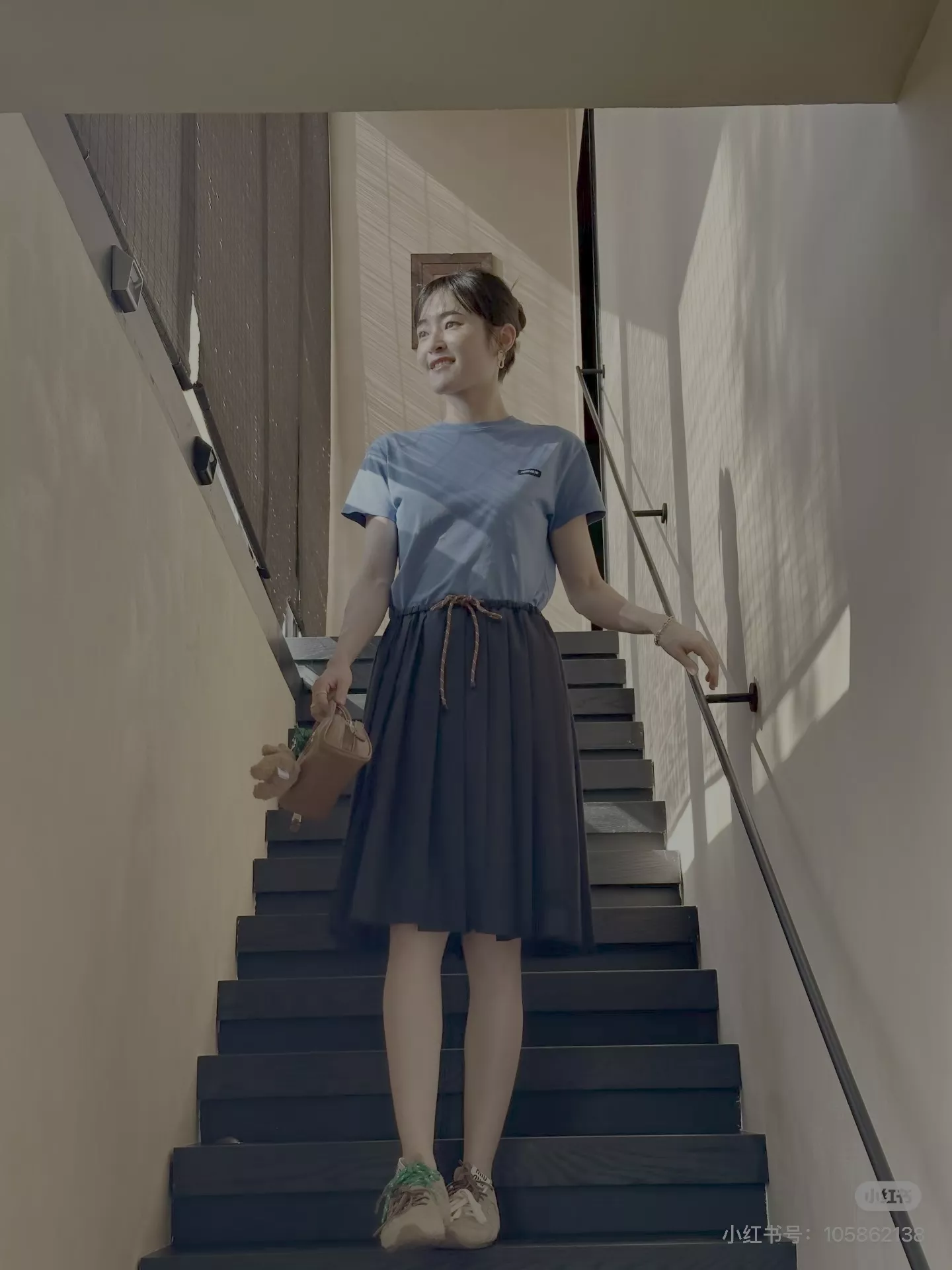 미우미우 플리츠 A라인 울 미들 스커트 상세 이미지 24