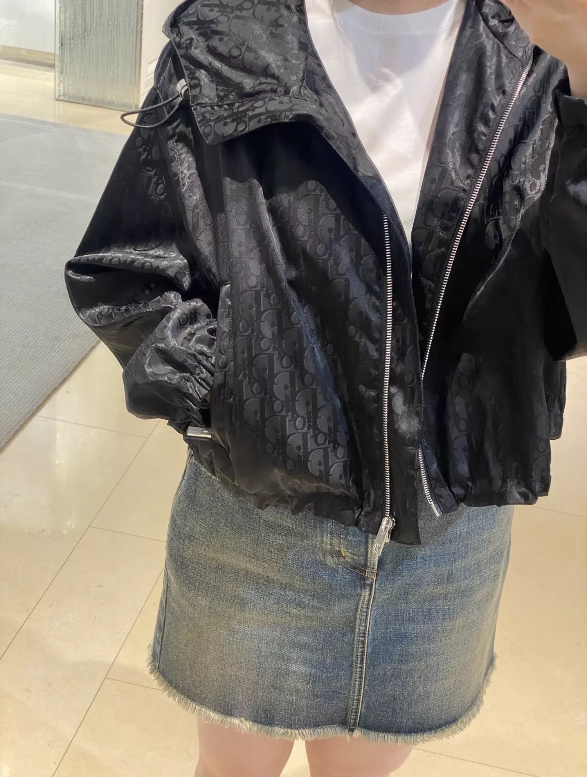 디올 자카드 모노그램 후드 집업 스커트팬츠 투피스 상세 이미지 27