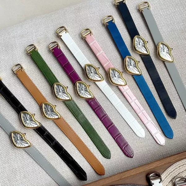 까르띠에 크래시 23x39mm 쿼츠 가죽 스트랩 워치
