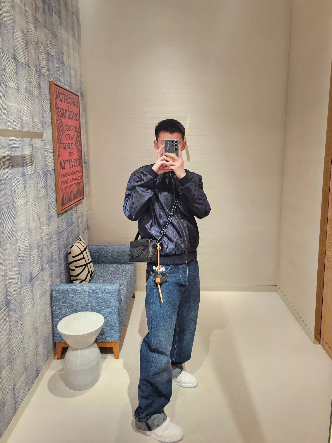 루이비통 더블 페이스 로고 자카드 집업 재킷 상세 이미지 28