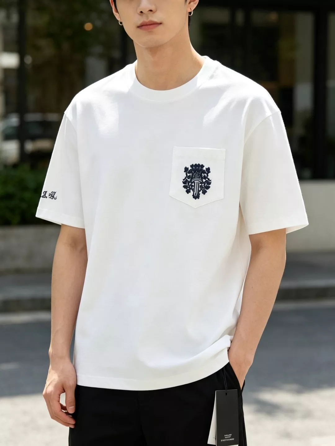 크롬하츠 검 포인트 프린트 오버핏 반소매 티셔츠 상세 이미지 14