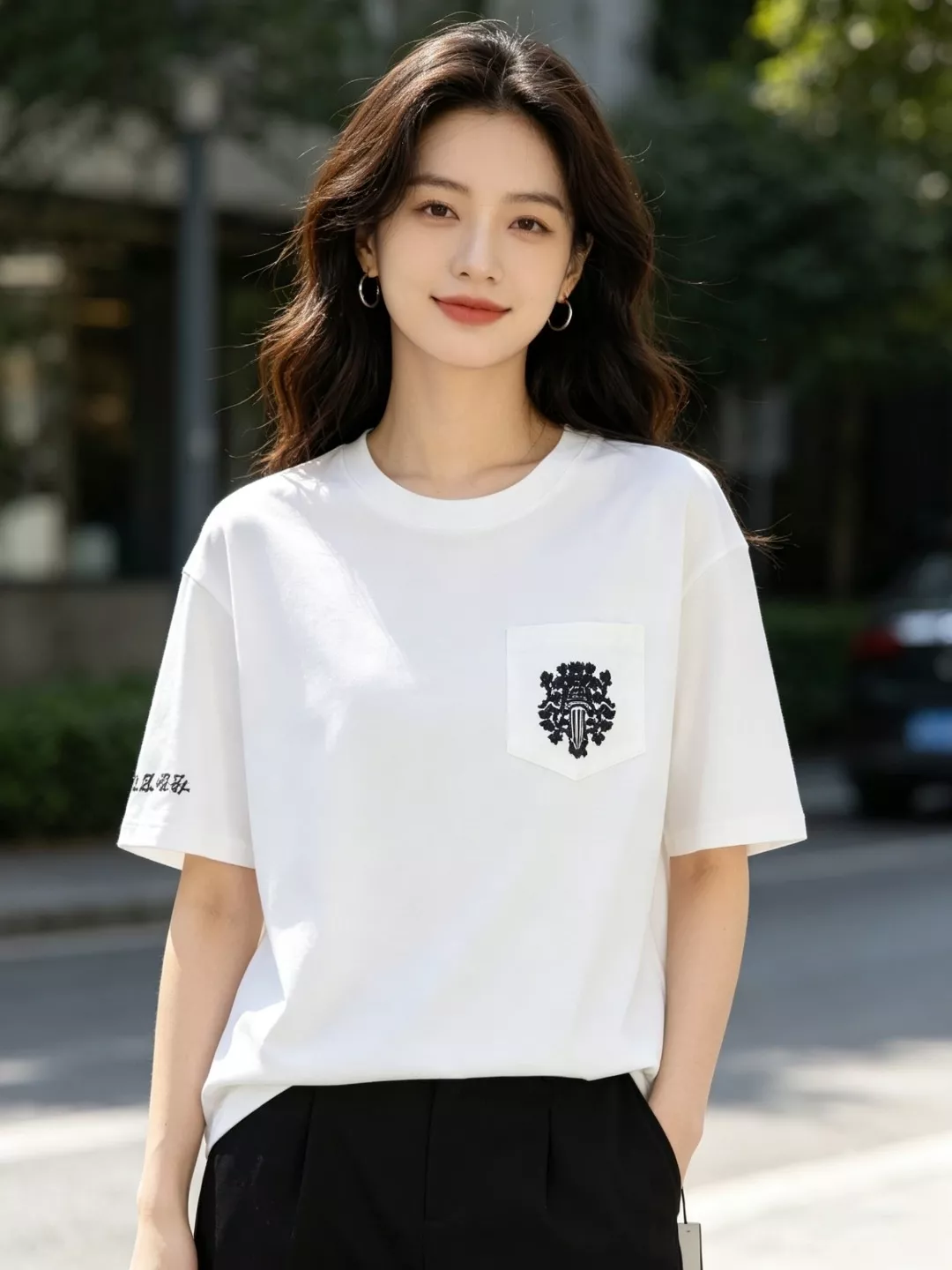 크롬하츠 검 포인트 프린트 오버핏 반소매 티셔츠 상세 이미지 15