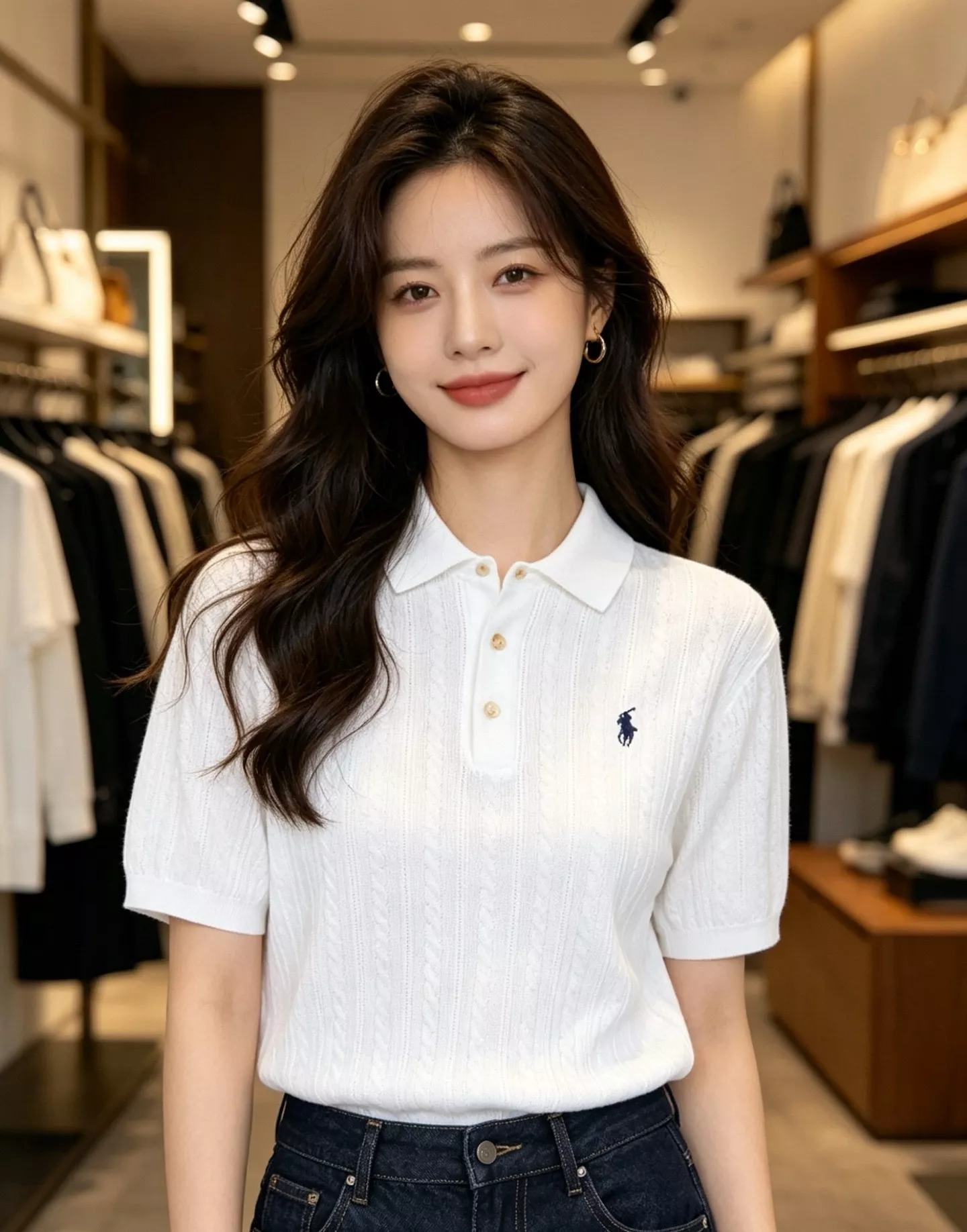 랄프로렌 케이블 니트 반소매 폴로 셔츠 상세 이미지 18
